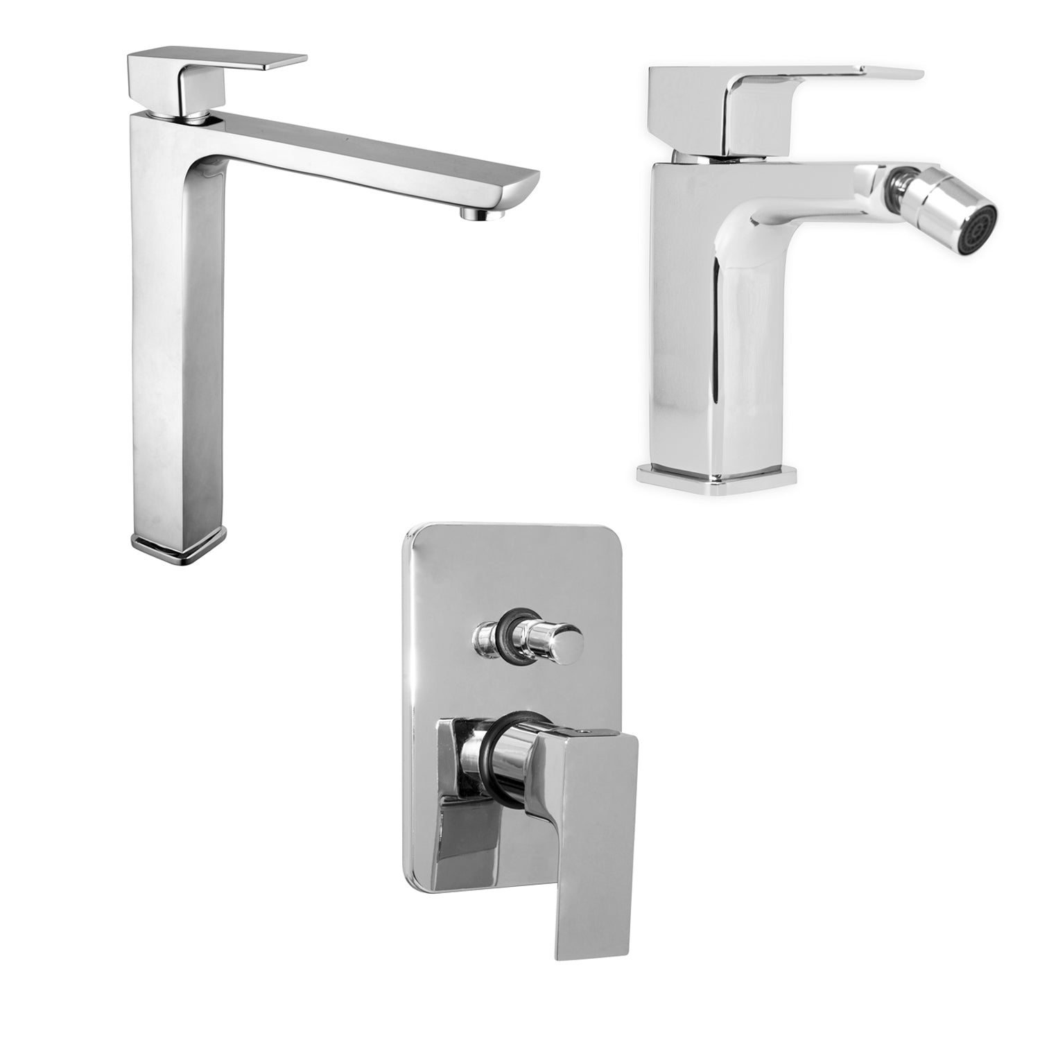 Composizione di miscelatori per lavabo alto