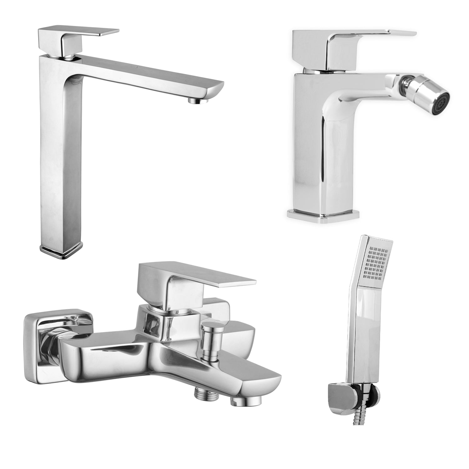 Composizione di miscelatori per lavabo alto