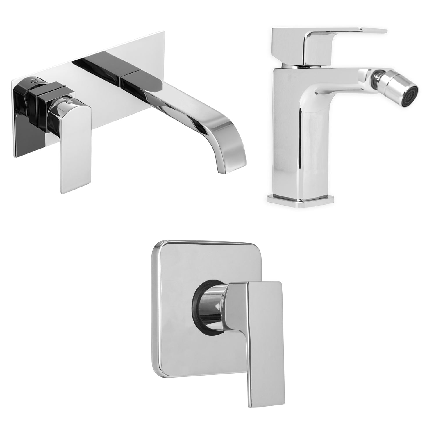 Composizione di miscelatori per lavabo incasso