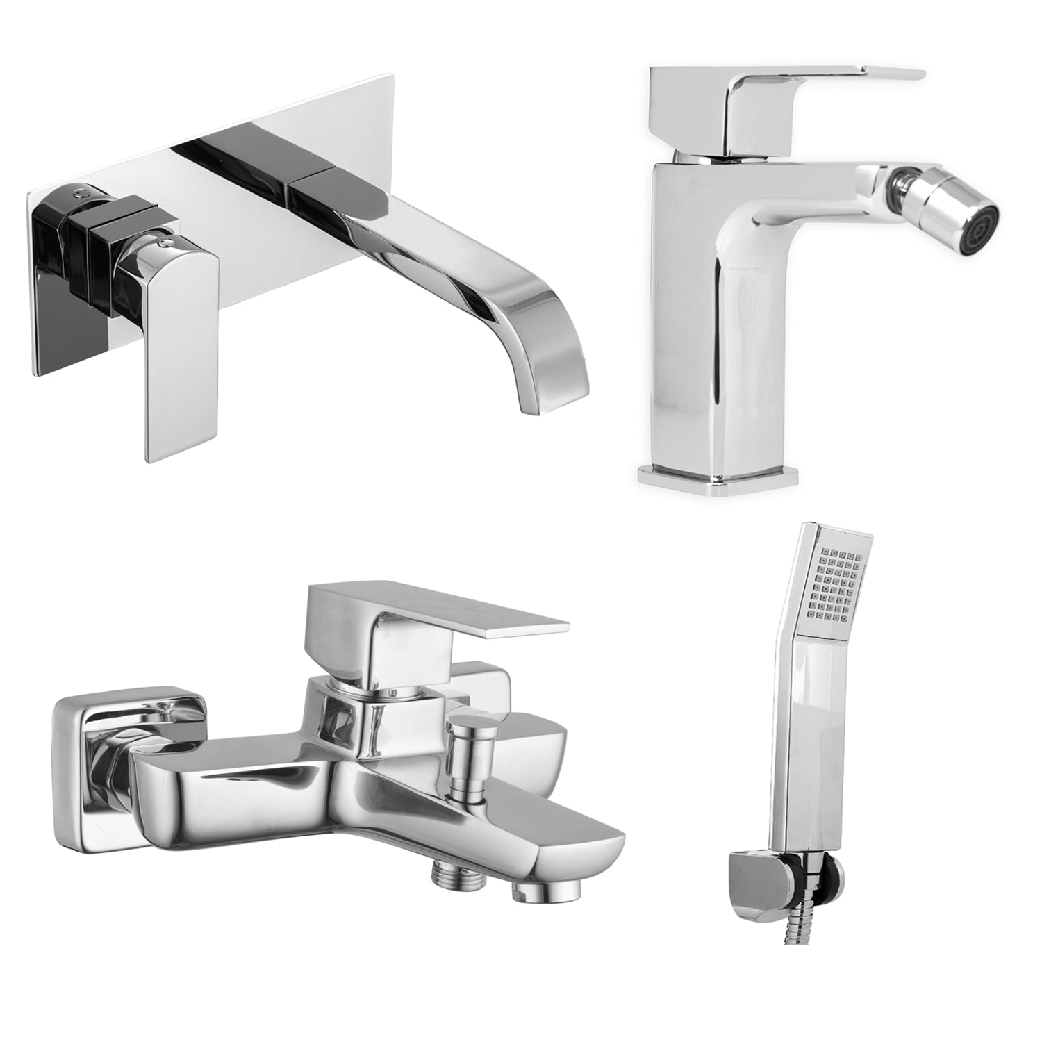 Composizione di miscelatori per lavabo incasso