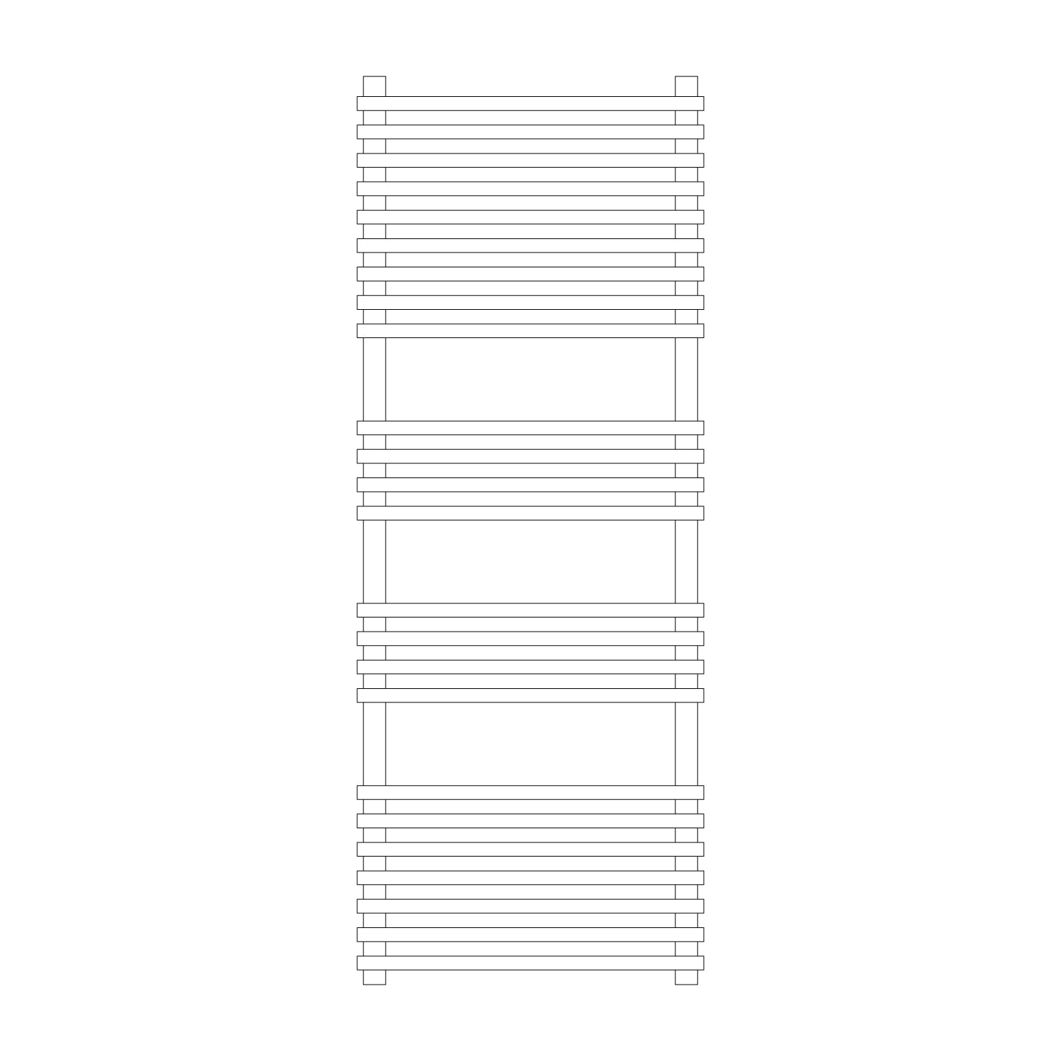  Termoarredo idraulico modello Trapani di Lazzarini 1400x500 dritto - Bianco by CeramicStore | Lo specialista del tuo bagno