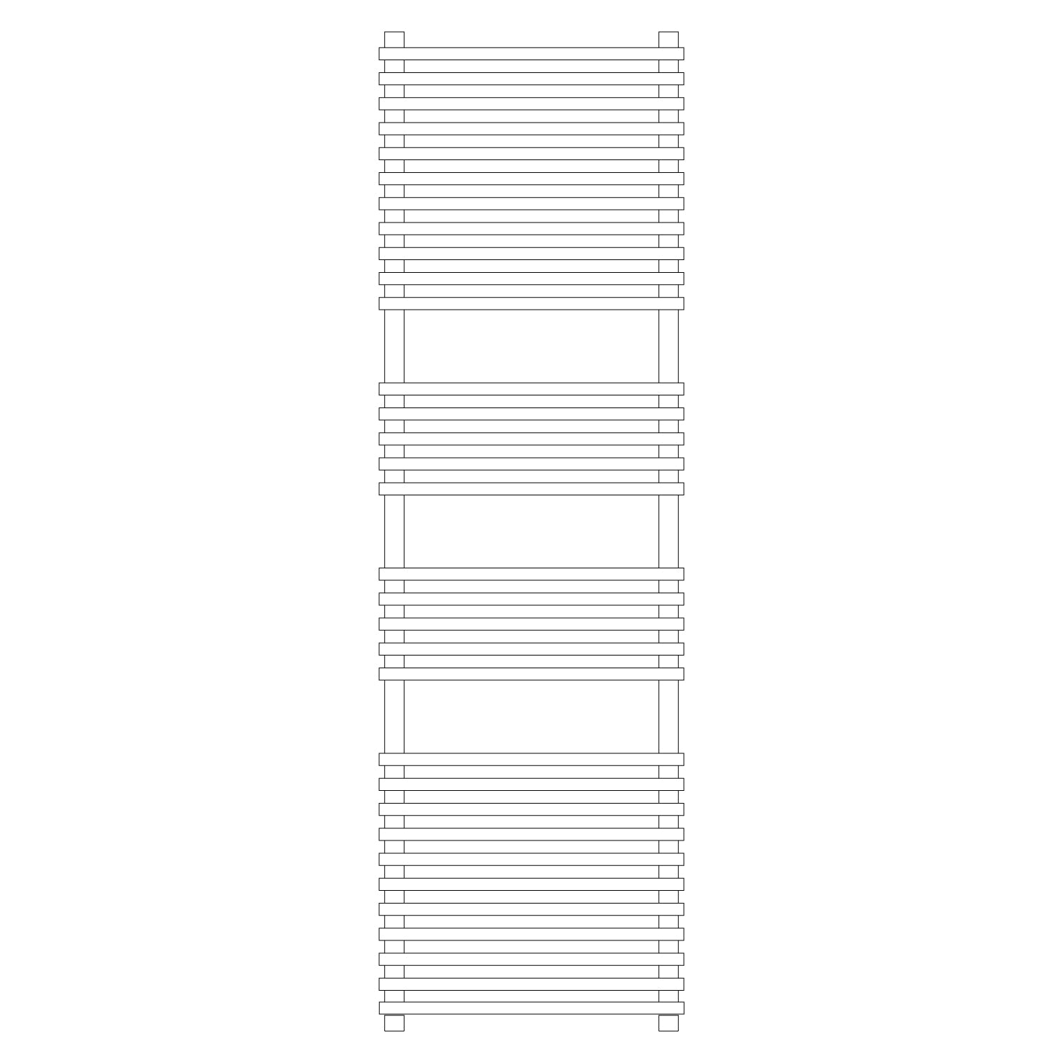  Termoarredo idraulico modello Trapani di Lazzarini 1640x500 dritto - Bianco by CeramicStore | Lo specialista del tuo bagno