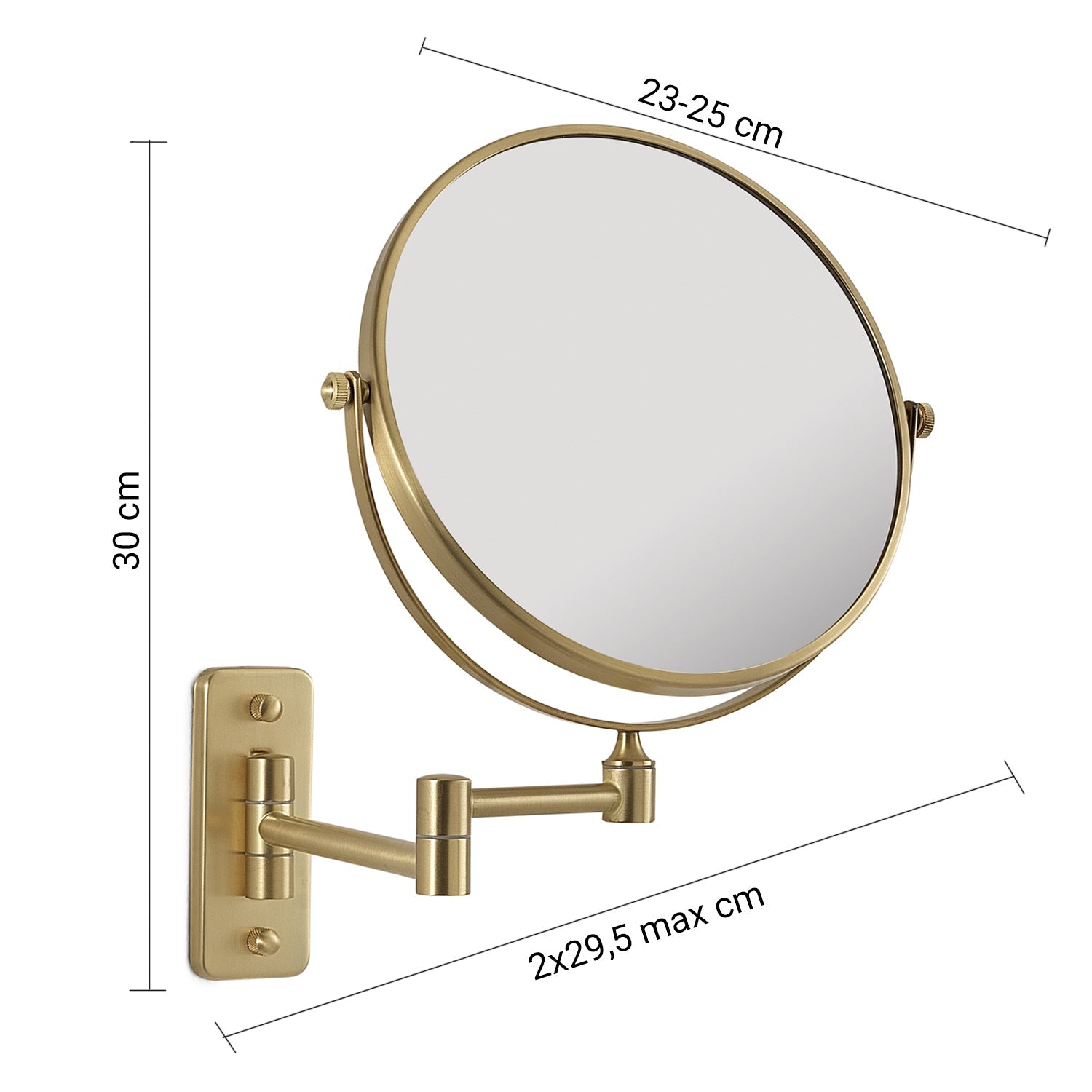  Specchio ingranditore Gaia di Gedy - Oro Matt by CeramicStore | Lo specialista del tuo bagno