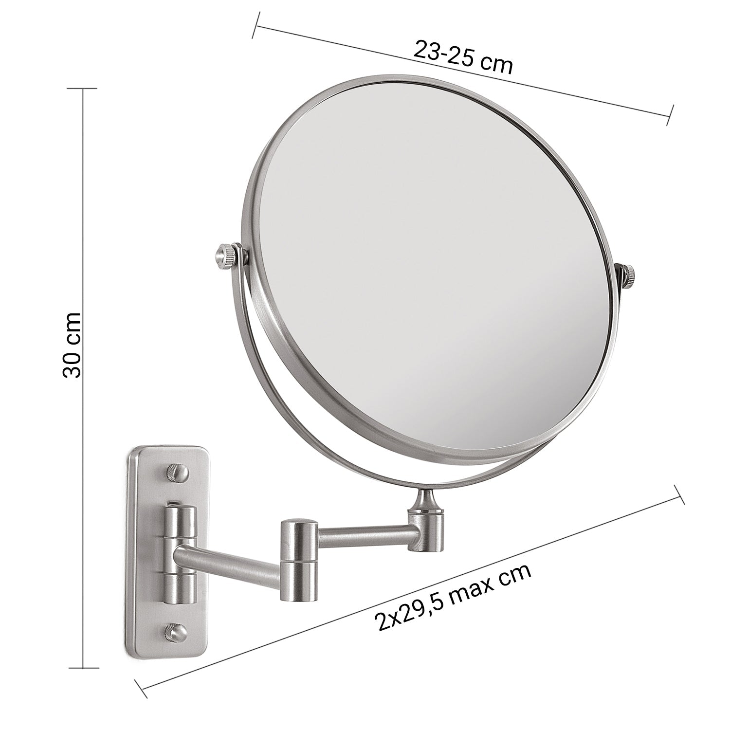  Specchio Gaia ingranditore bifacciale di Gedy - Spazzolato by CeramicStore | Lo specialista del tuo bagno