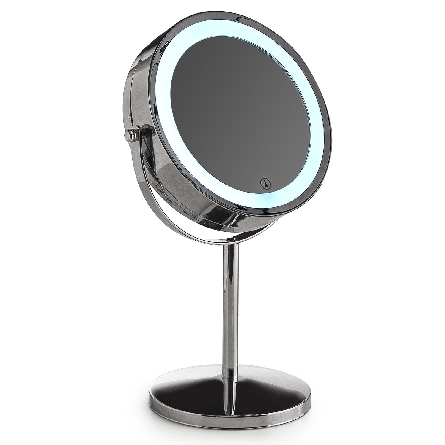  Specchio ingranditore bifacciale con luce LED Gemma di Gedy - Cromato by CeramicStore | Lo specialista del tuo bagno