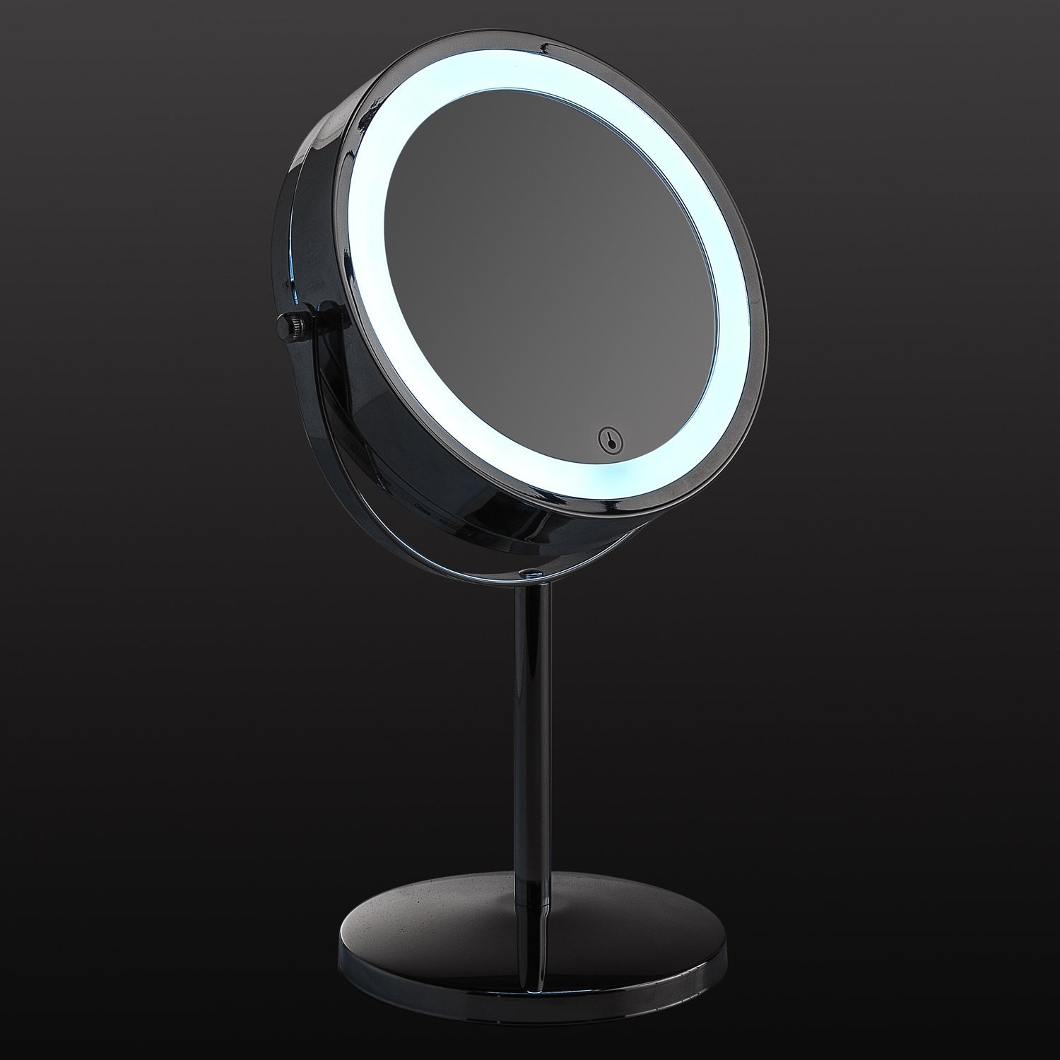  Specchio ingranditore bifacciale con luce LED Gemma di Gedy - Cromato by CeramicStore | Lo specialista del tuo bagno