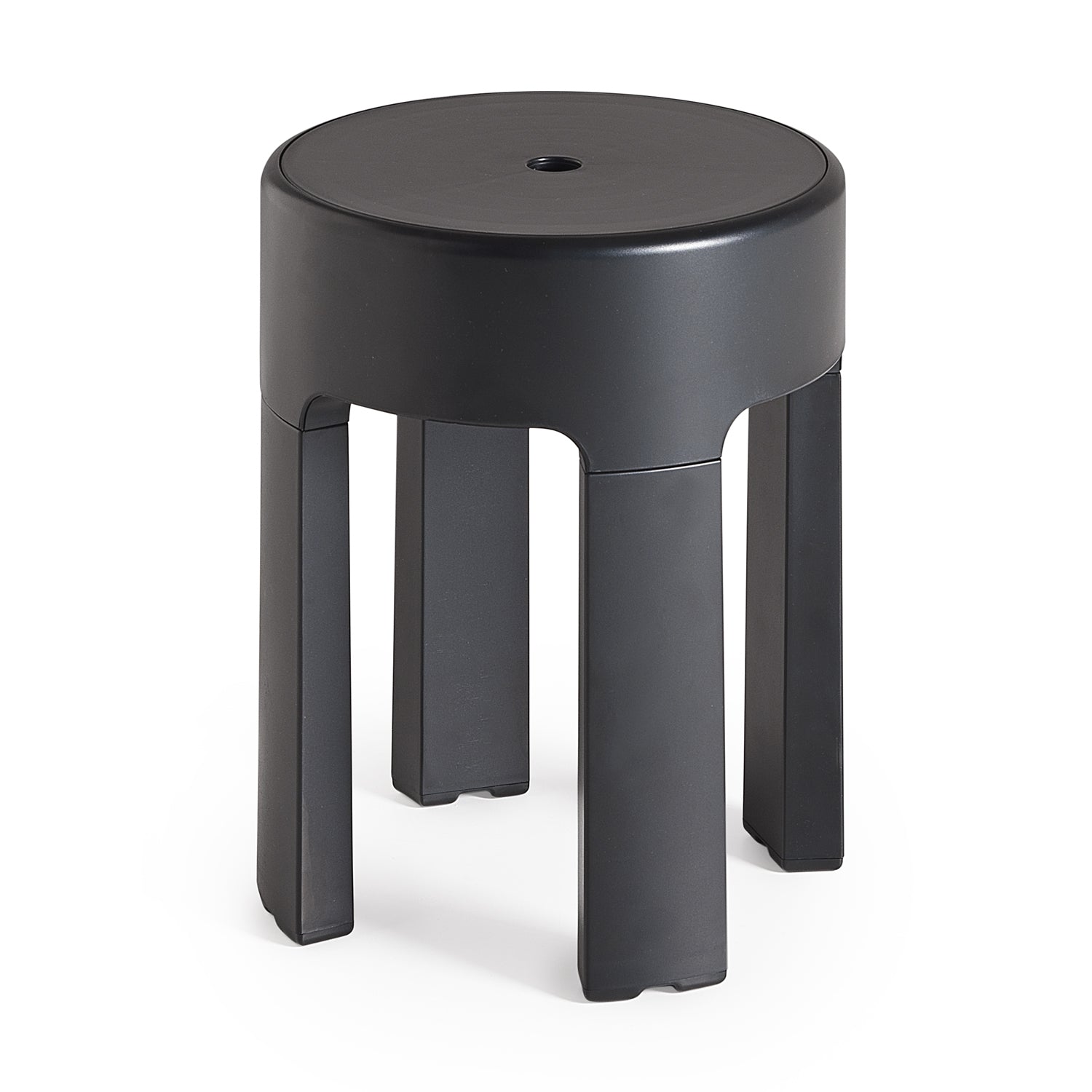 Sgabello in resine termoplastiche Gedy modello Newbox - Nero