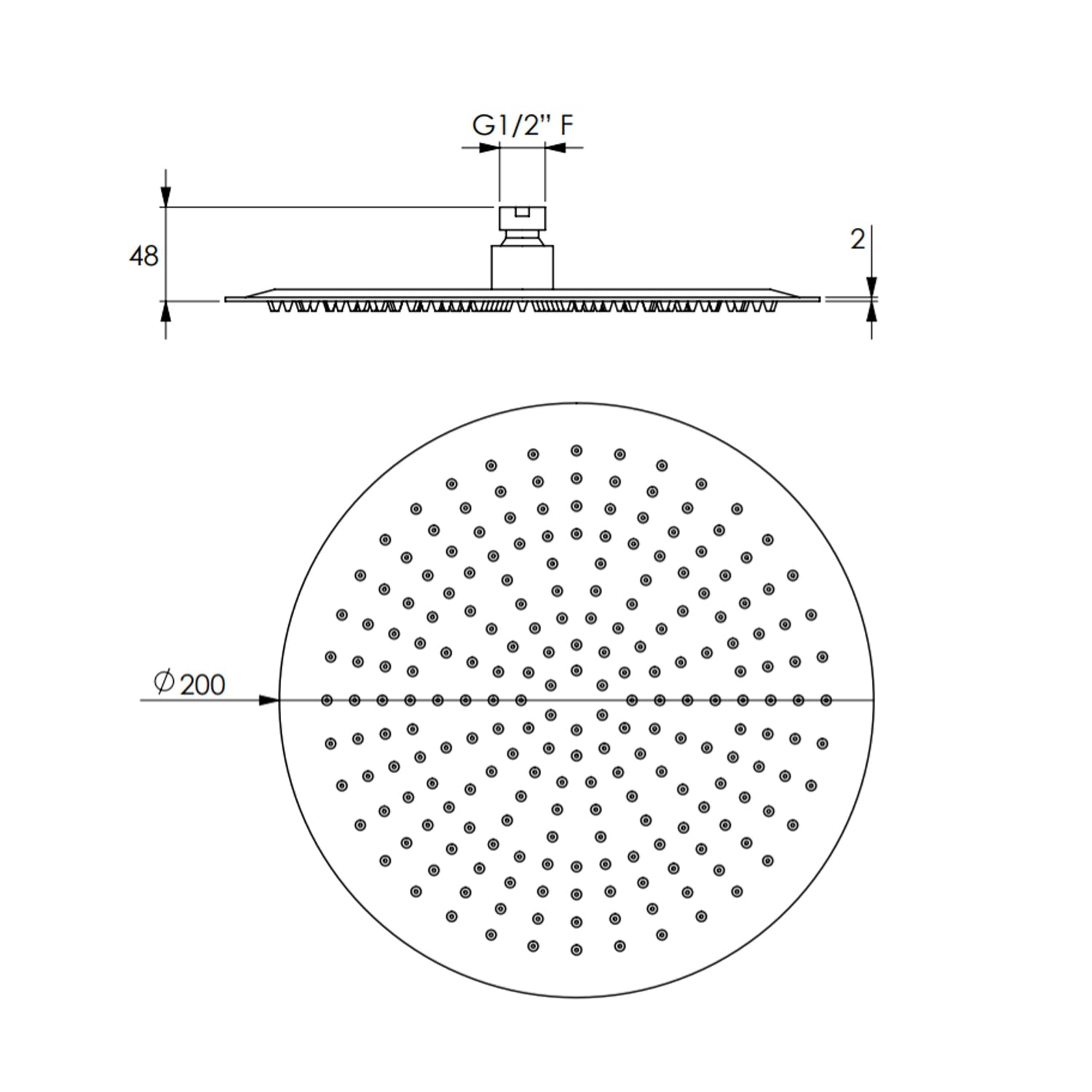  Kit doccia composto da soffione tondo diam 20 cm braccio doccia e set duplex by CeramicStore | Lo specialista del tuo bagno