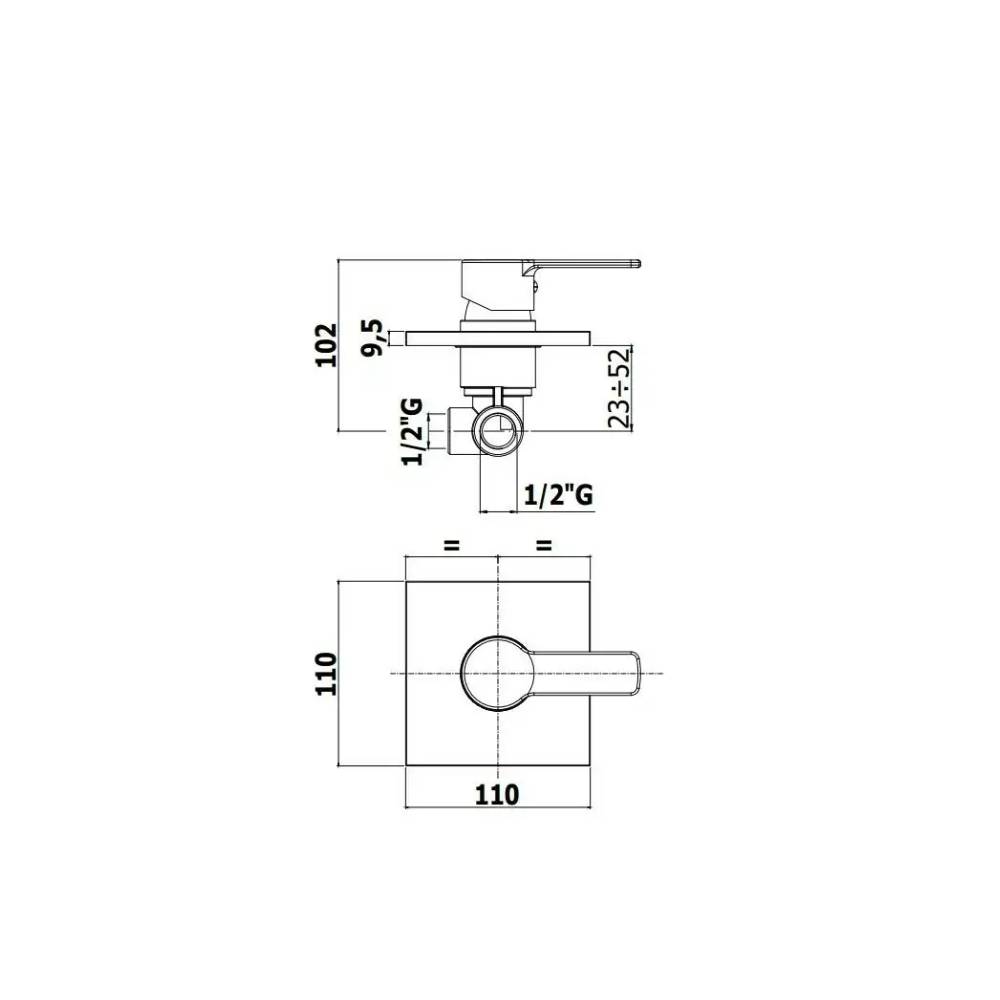  Set soffione doccia anticalcare con braccio doccia quadrato 35cm e miscelatore incasso cromato Paffoni by CeramicStore | Lo specialista del tuo bagno