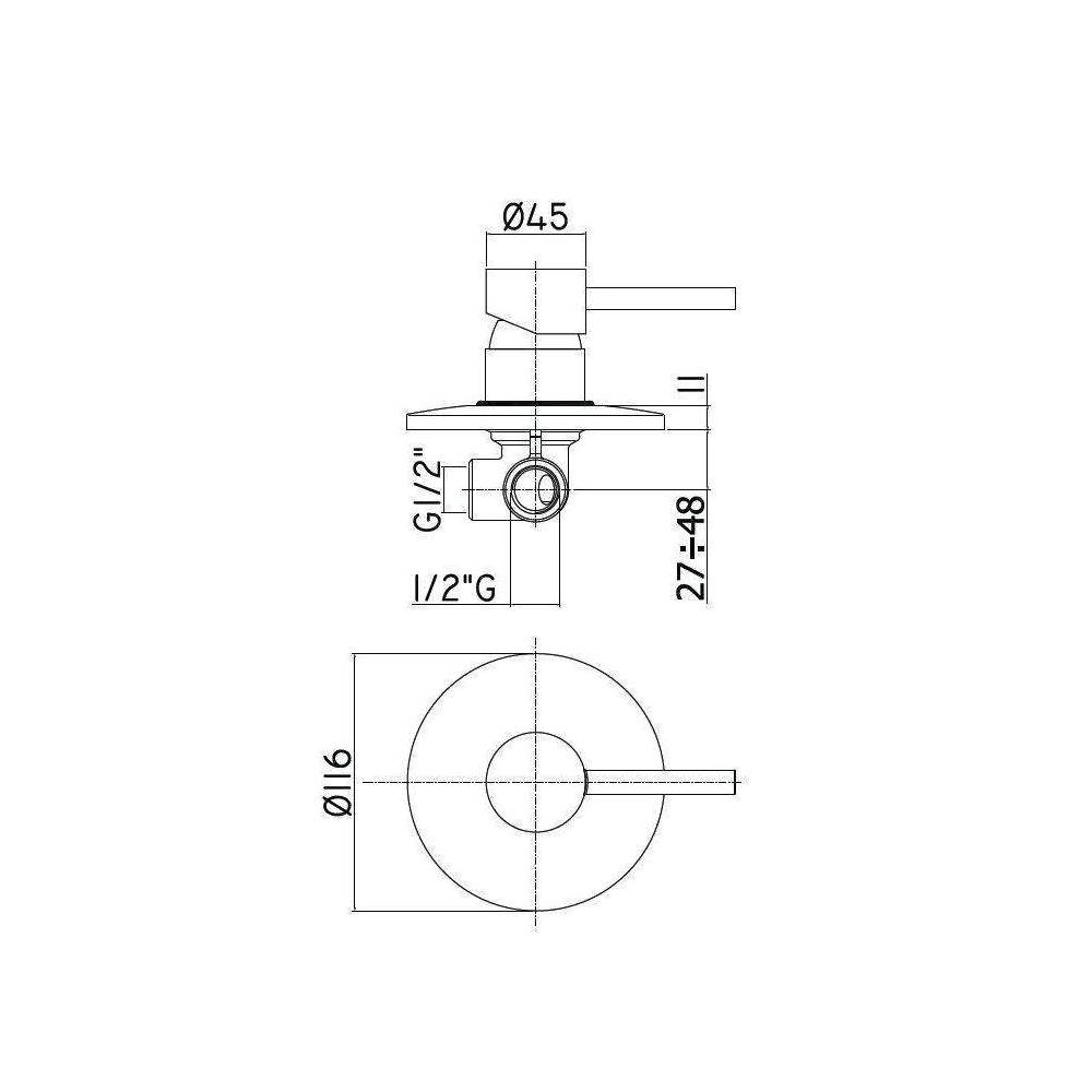  Set soffione doccia tondo diametro 230 mm con braccio doccia 30cm e miscelatore incasso Cromo Paffoni by CeramicStore | Lo specialista del tuo bagno