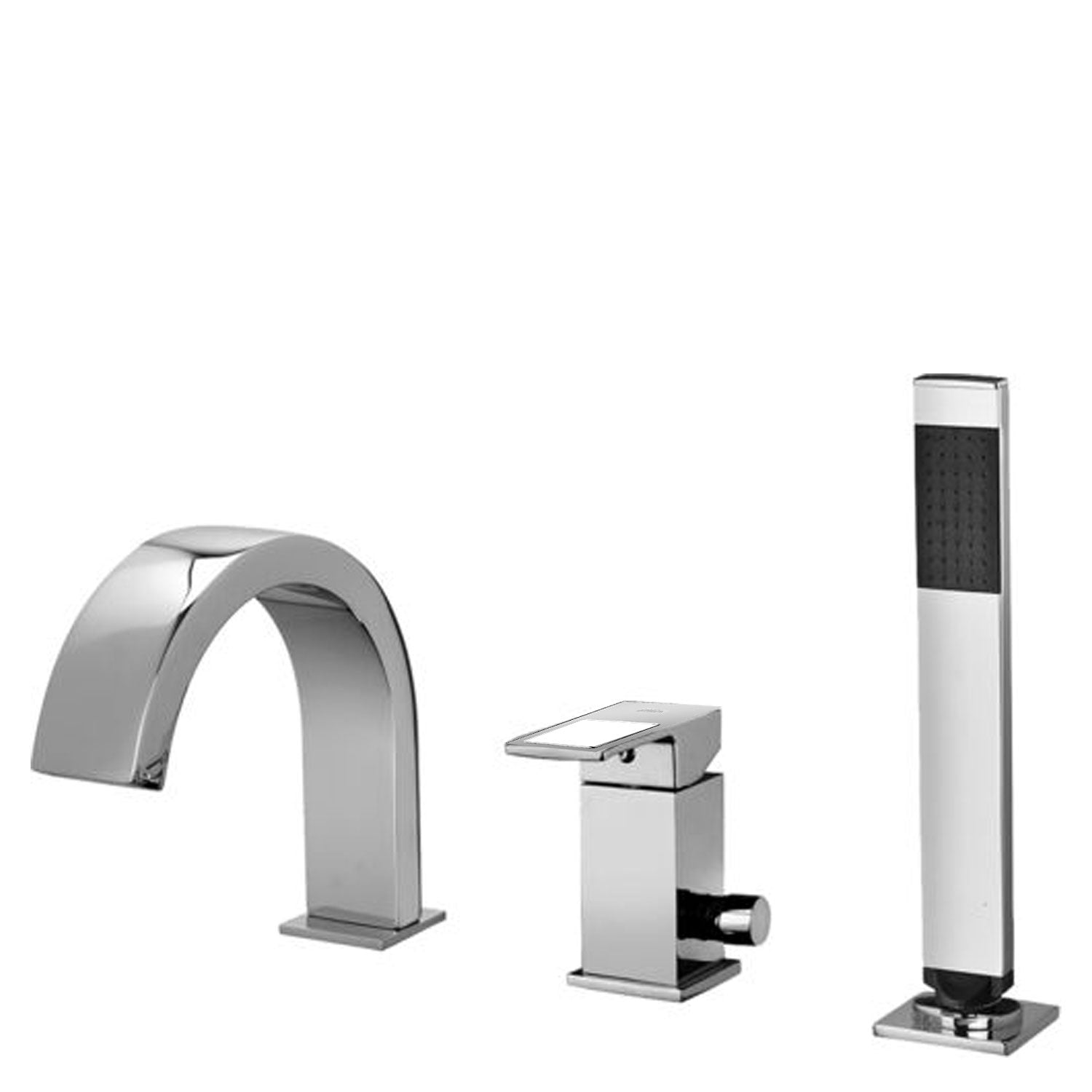 Miscelatore bordo vasca Paffoni Effe con set doccia e bocca di erogazione by CeramicStore | Lo specialista del tuo bagno