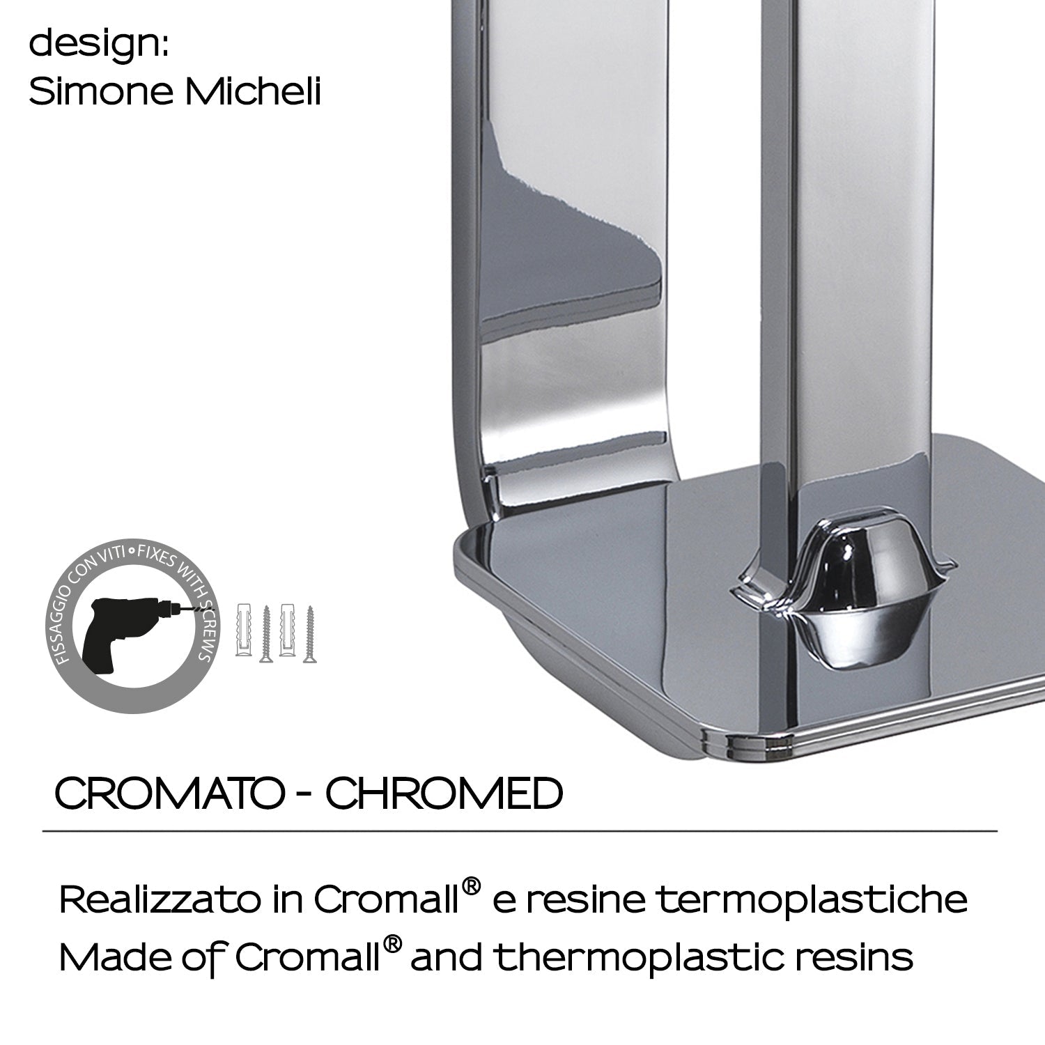  Portarotolo di riserva in Ottone