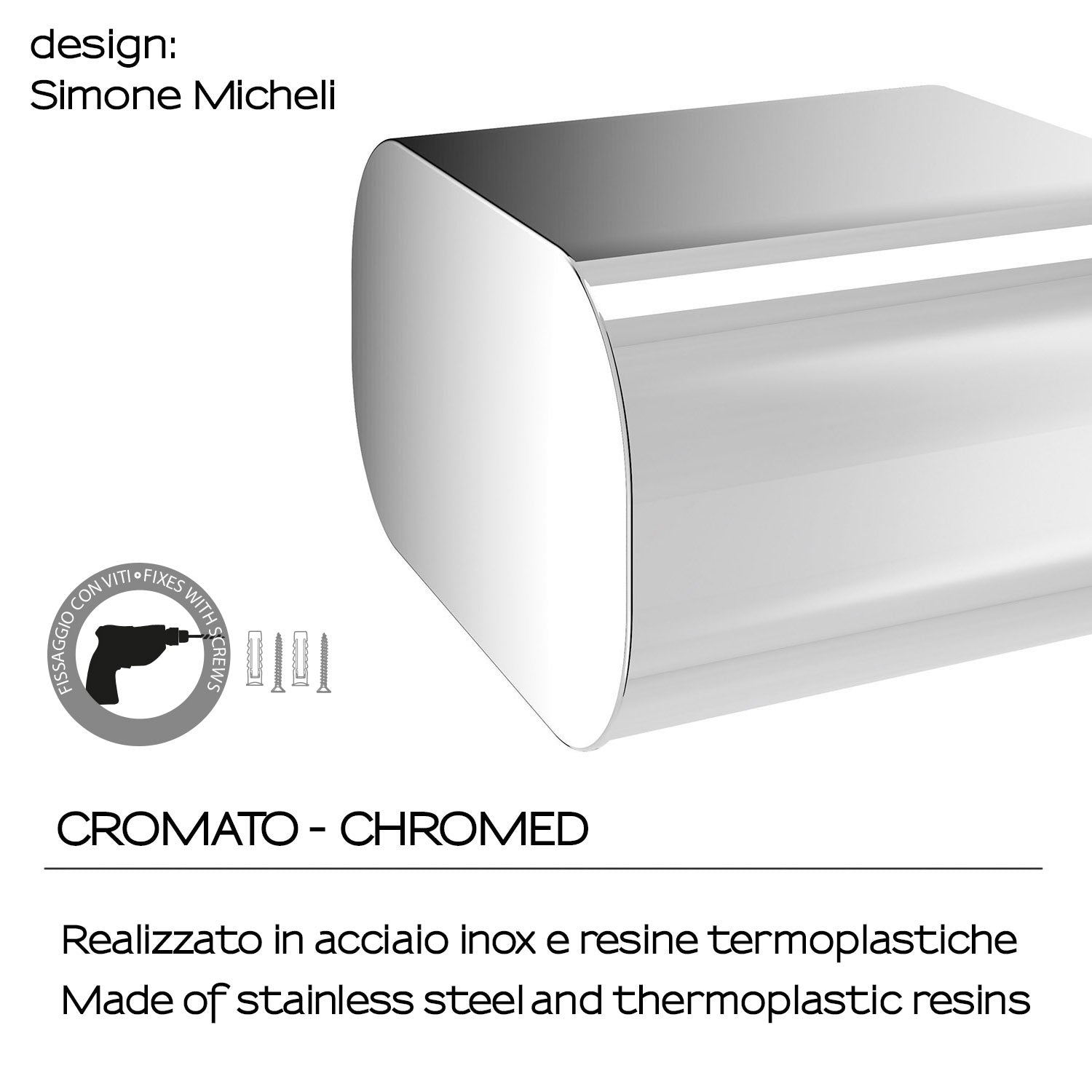  Portarotolo coperto in Ottone