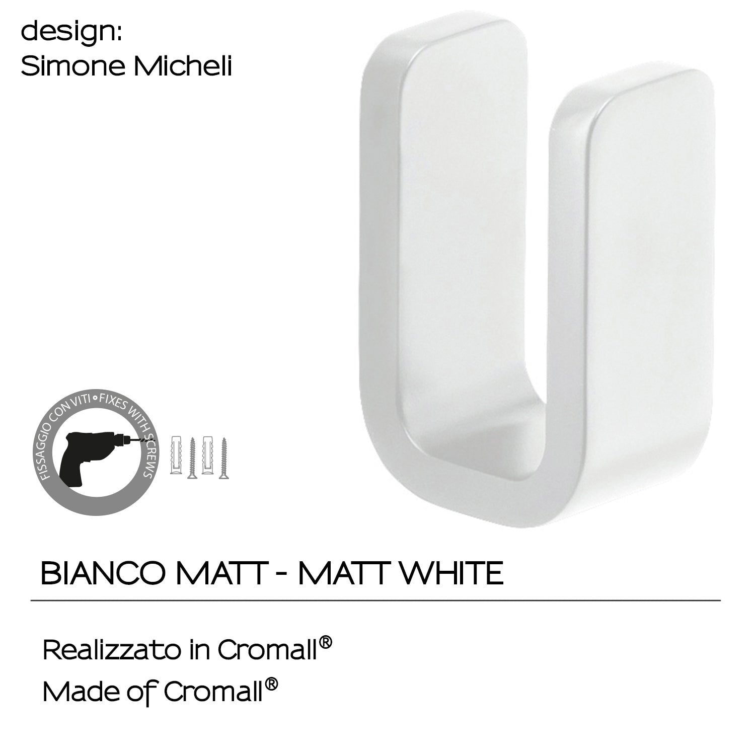  Acciaio Inox e Cromall Outline di Gedy - Bianco Matt by CeramicStore | Lo specialista del tuo bagno