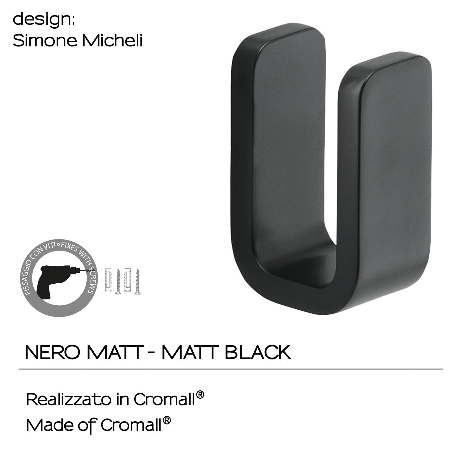  Acciaio Inox e Cromall Outline di Gedy - Nero Matt by CeramicStore | Lo specialista del tuo bagno