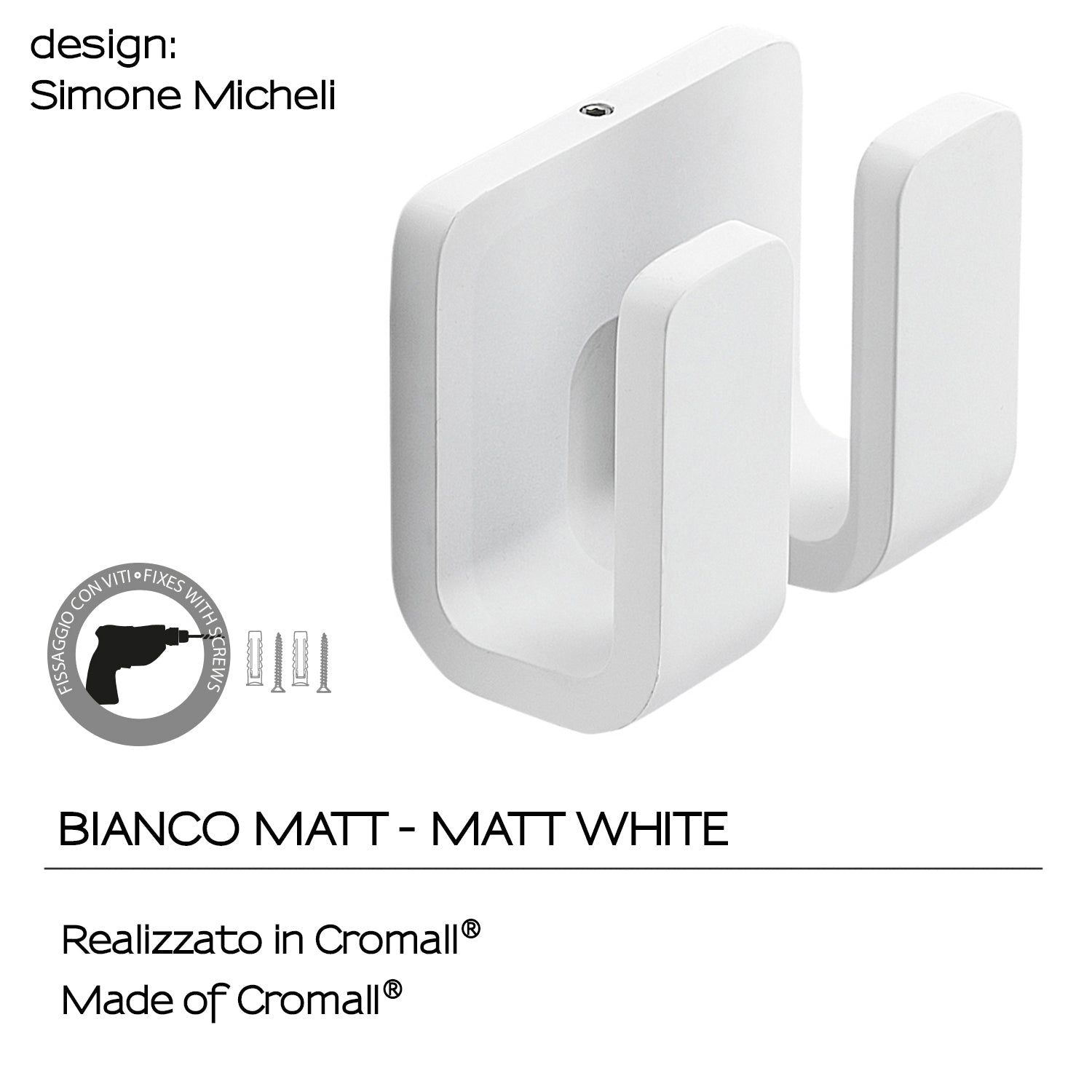  Acciaio Inox e Cromall Outline di Gedy - Bianco Matt by CeramicStore | Lo specialista del tuo bagno