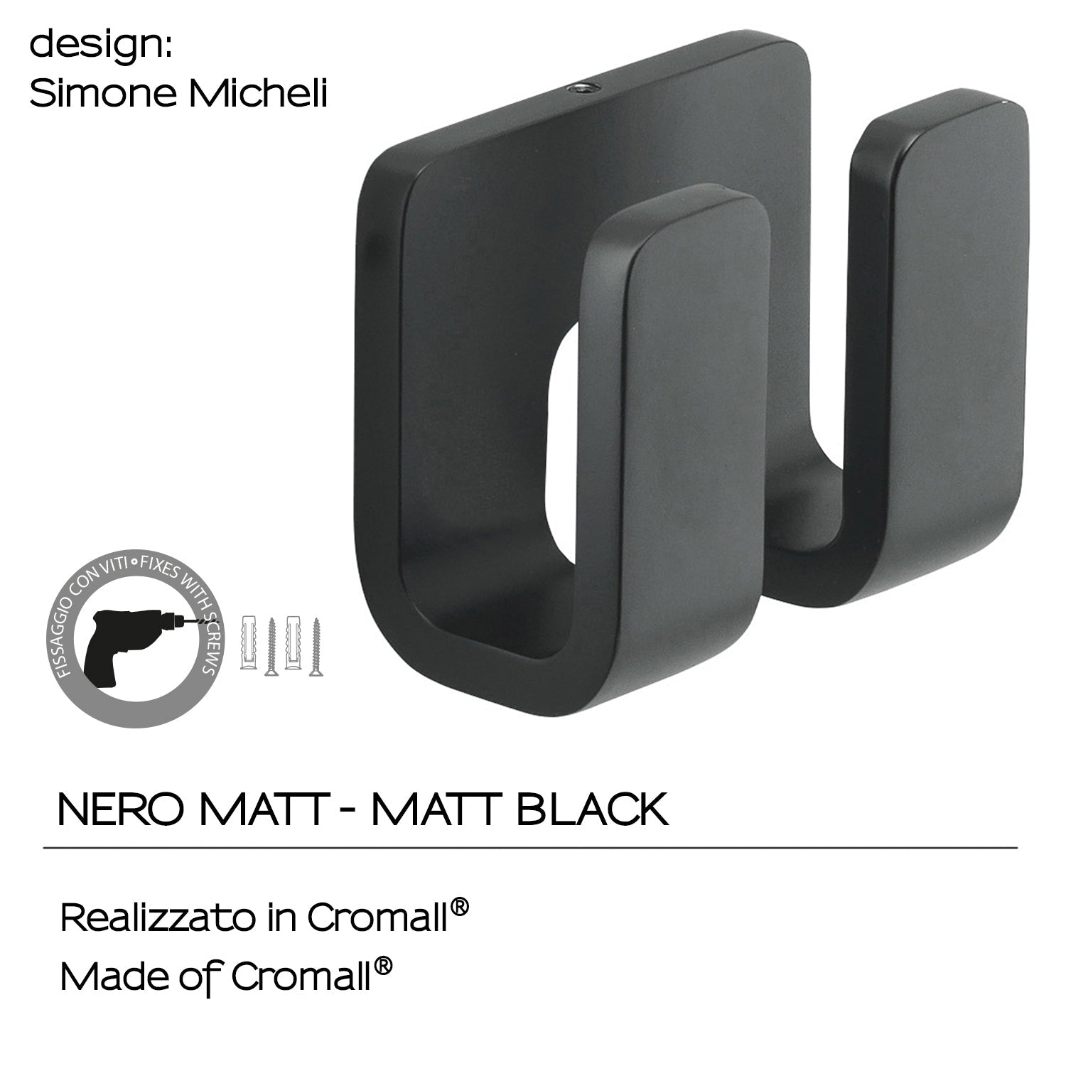  Acciaio Inox e Cromall Outline di Gedy - Nero Matt by CeramicStore | Lo specialista del tuo bagno