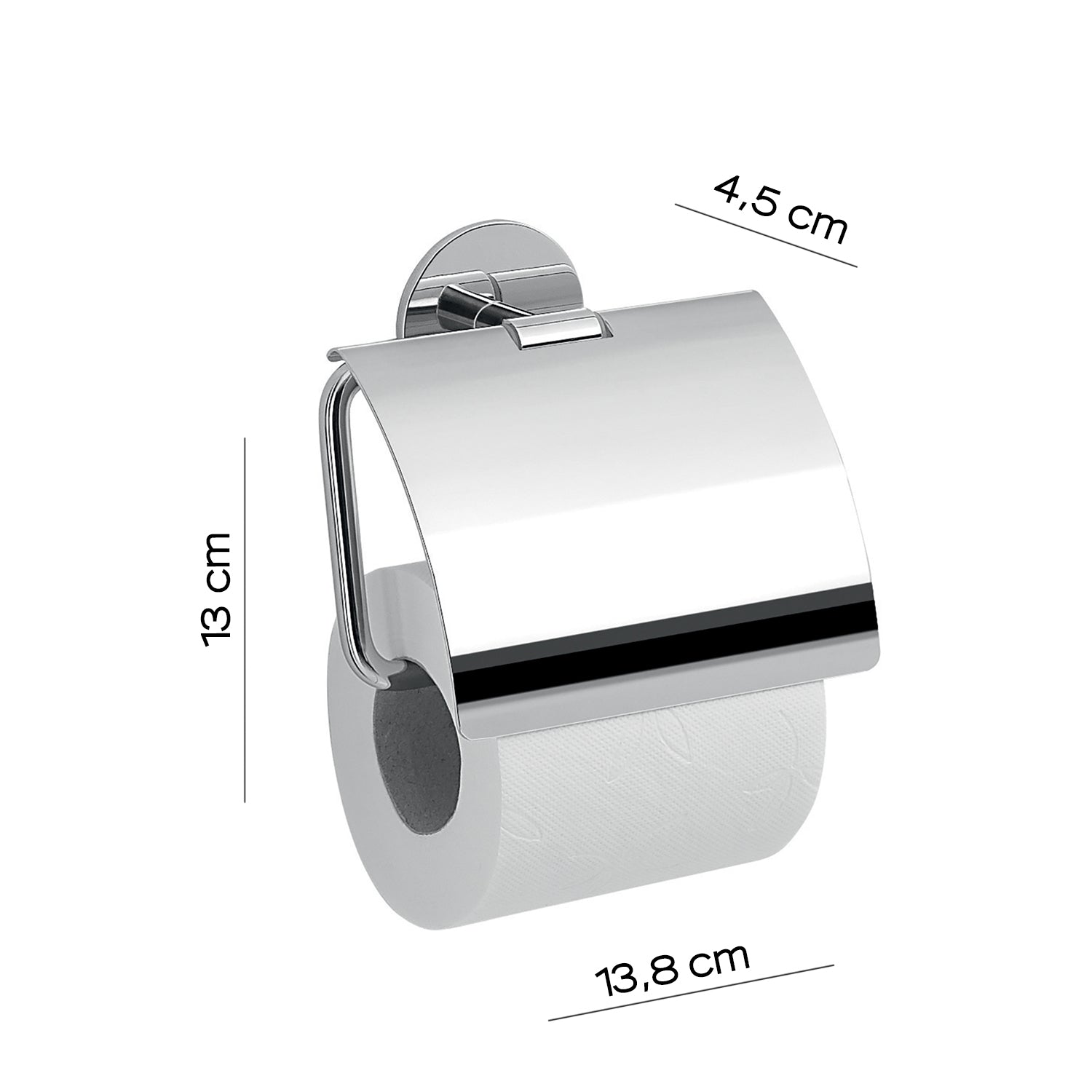  Portarotolo coperto a muro Gedy serie Gea - Cromato