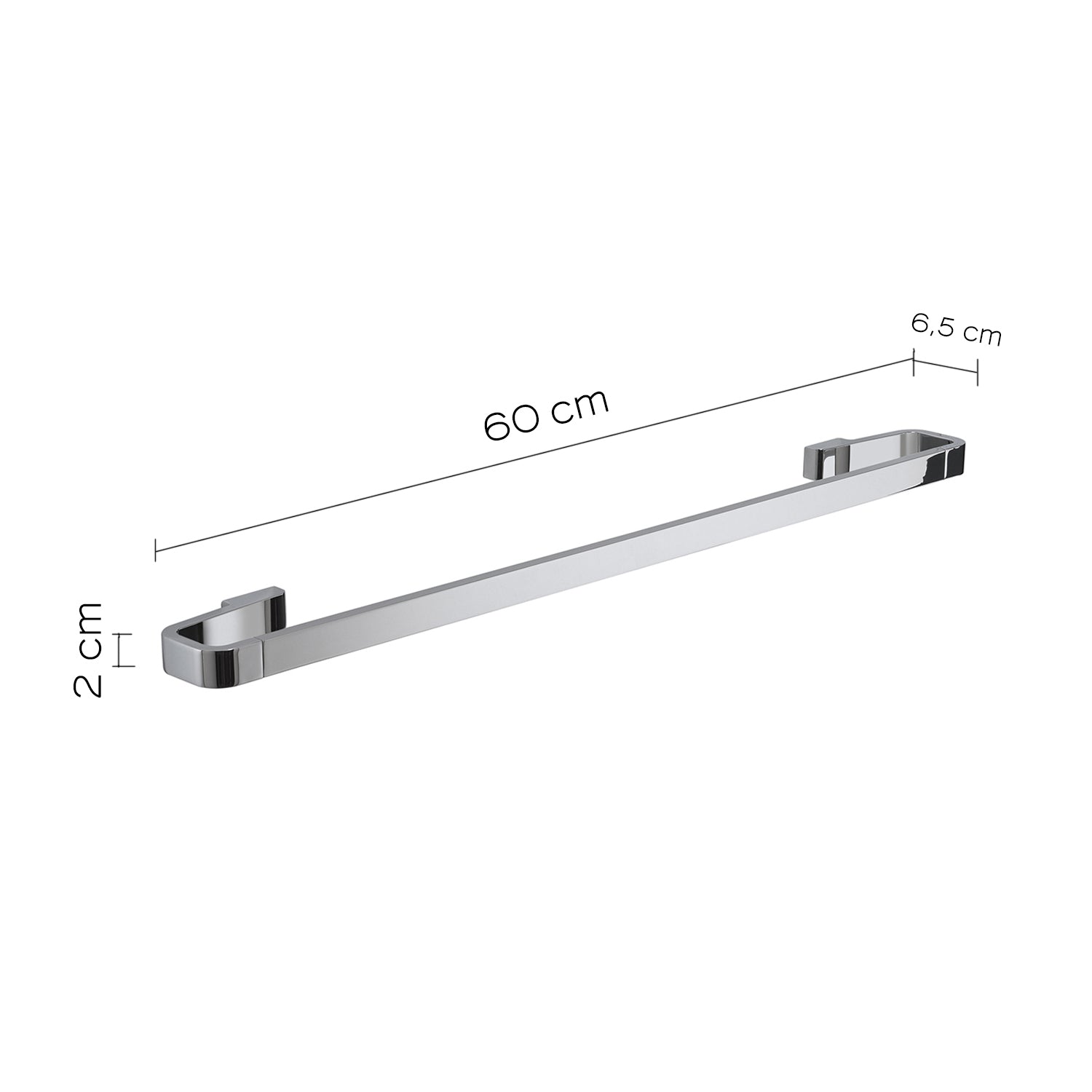  Portasalviette 60 cm in Ottone e Cromall Gedy serie Samoa - Cromato by CeramicStore | Lo specialista del tuo bagno