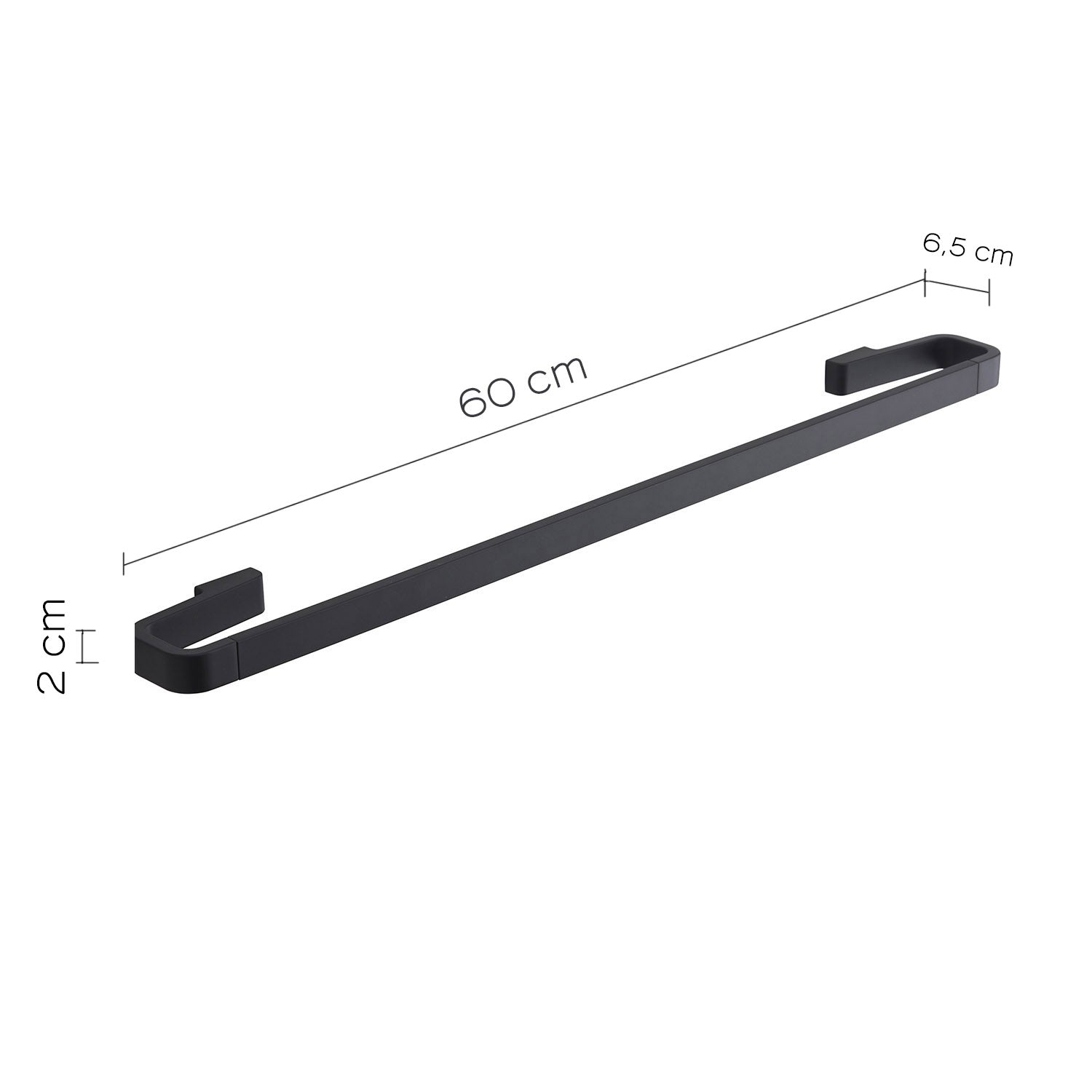  Portasalviette 60 cm in Ottone e Cromall Gedy serie Samoa - Nero Matt by CeramicStore | Lo specialista del tuo bagno