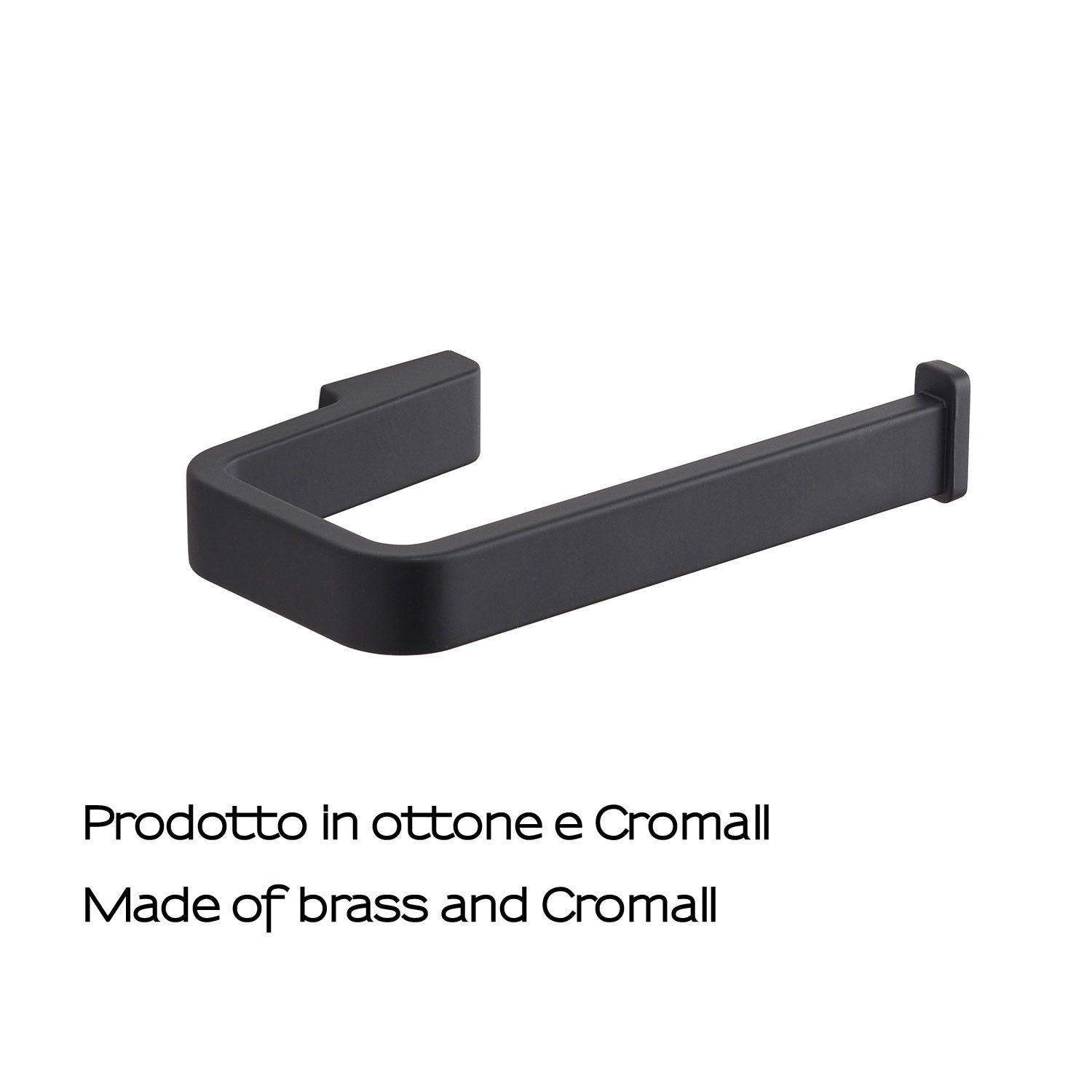  Portarotolo in Ottone e Cromall Gedy serie Samoa - Nero Matt