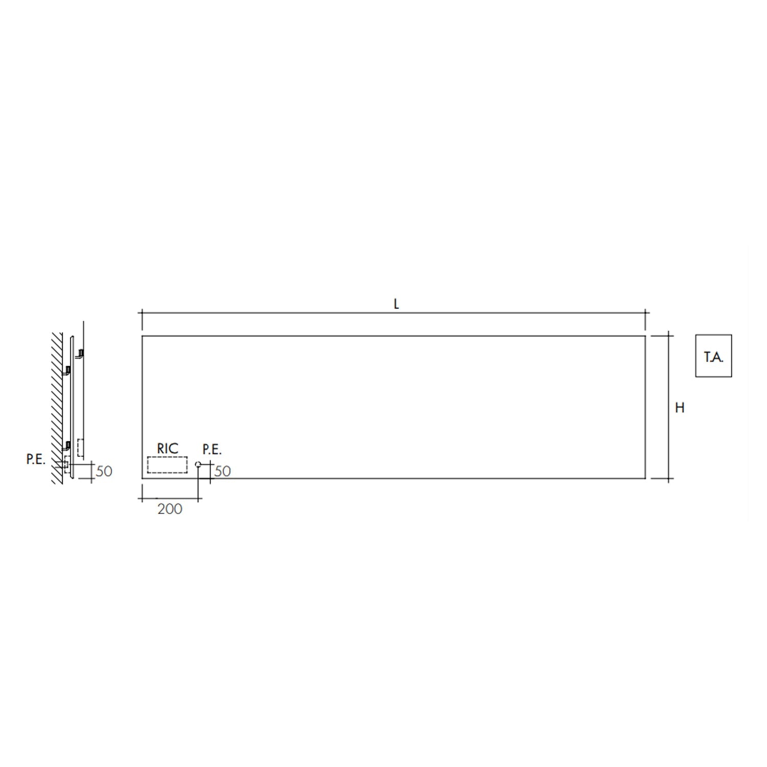 Termoarredo elettrico a piastra orizzontale Scirocco modello TermoCrea Bianco 360x1200 mm 4