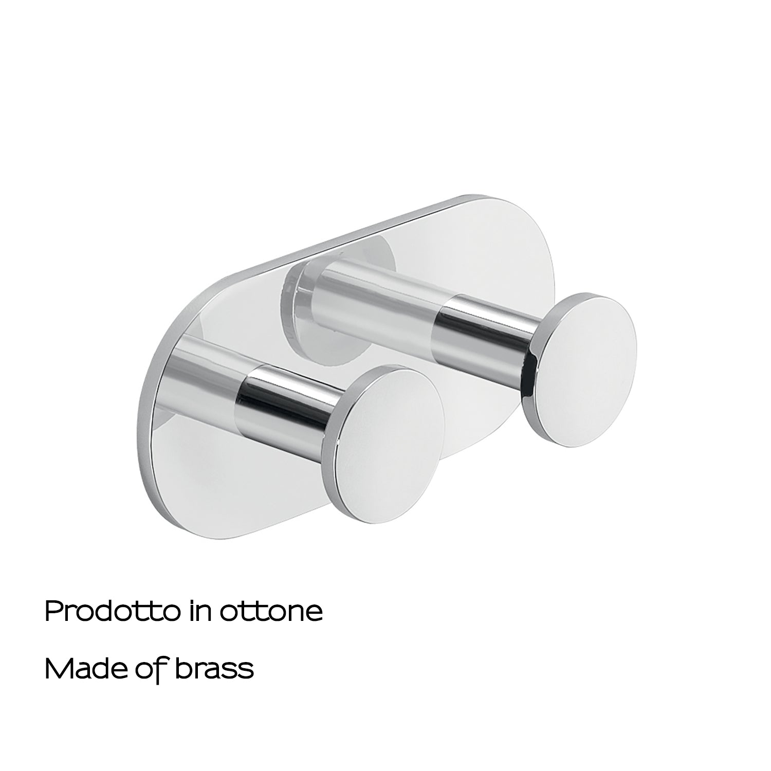  Appendiabiti doppio di Gedy modello Ustica in Alluminio - Cromato by CeramicStore | Lo specialista del tuo bagno