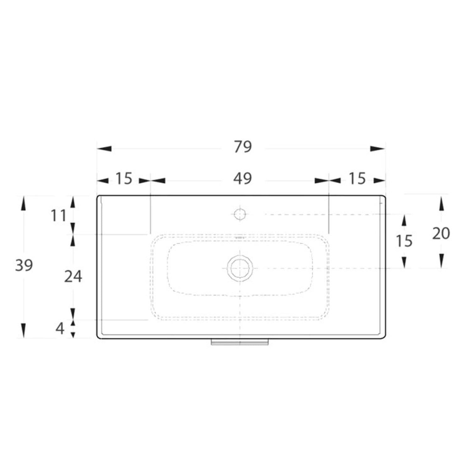 Composizione bagno sospesa Cubi&Co serie Grace 80x40 cm con vano a giorno - Rovere Tropea 2