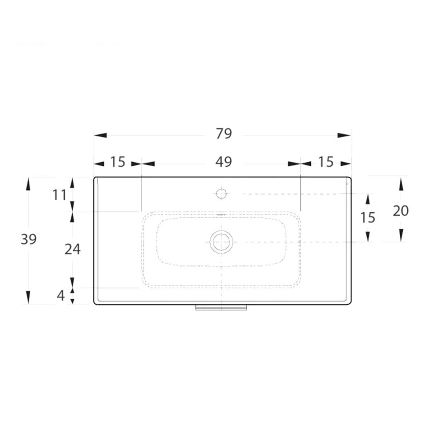 Composizione bagno da terra Cubi&Co serie Grace 80 cm con due cassetti e due ante - Rovere Tropea 2