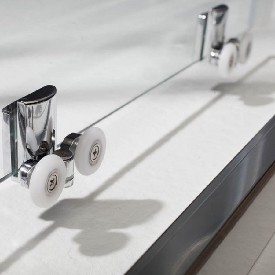 Box doccia circolare asimmetrico 70x90 apertura scorrevole cristallo trasparente 6 mm 4