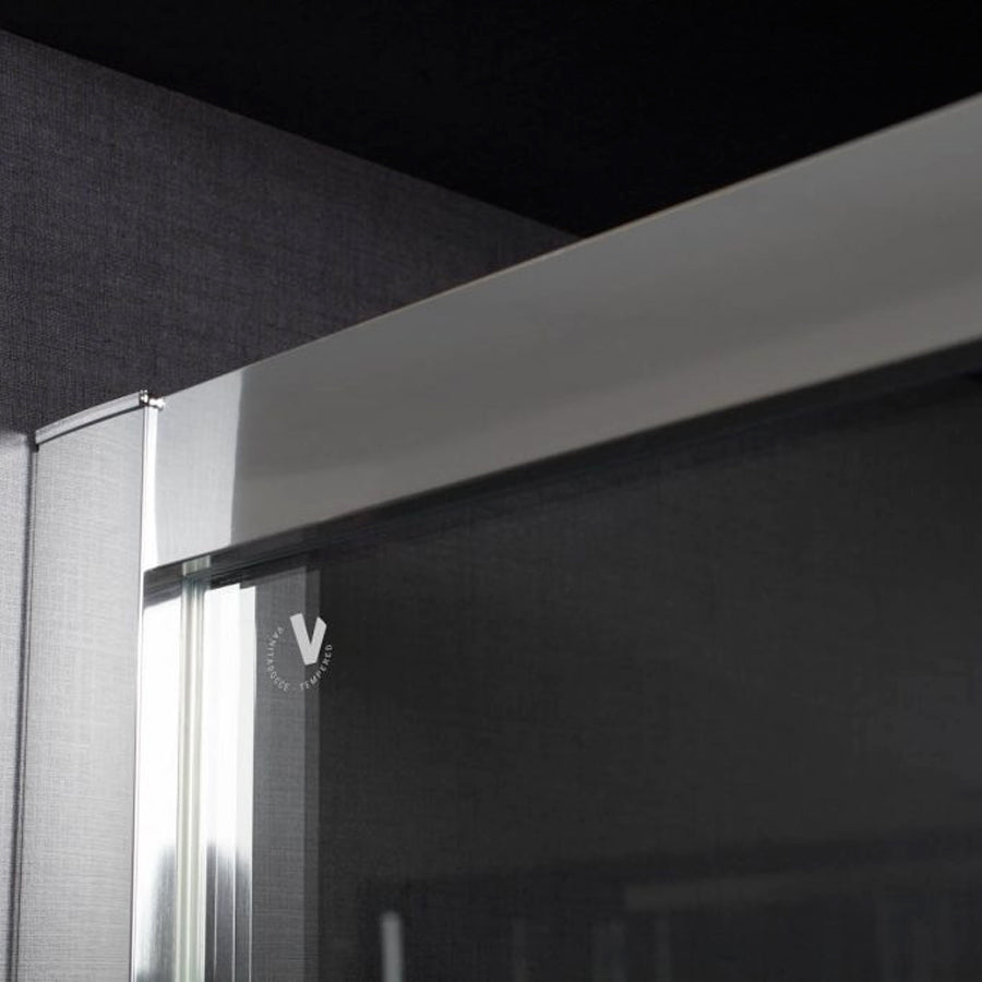 Box doccia circolare asimmetrico 70x90 apertura scorrevole cristallo trasparente 6 mm 3