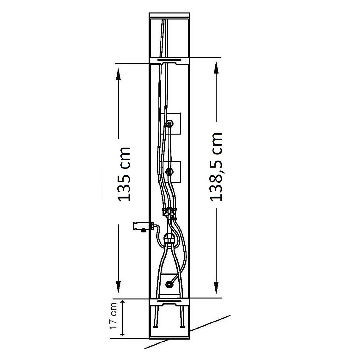  Colonna doccia in acciaio multifunzione anticalcare con miscelatore by CeramicStore | Lo specialista del tuo bagno