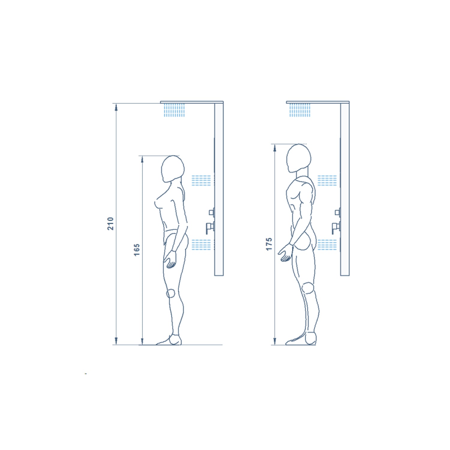  Colonna doccia in acciaio multifunzione anticalcare con miscelatore by CeramicStore | Lo specialista del tuo bagno