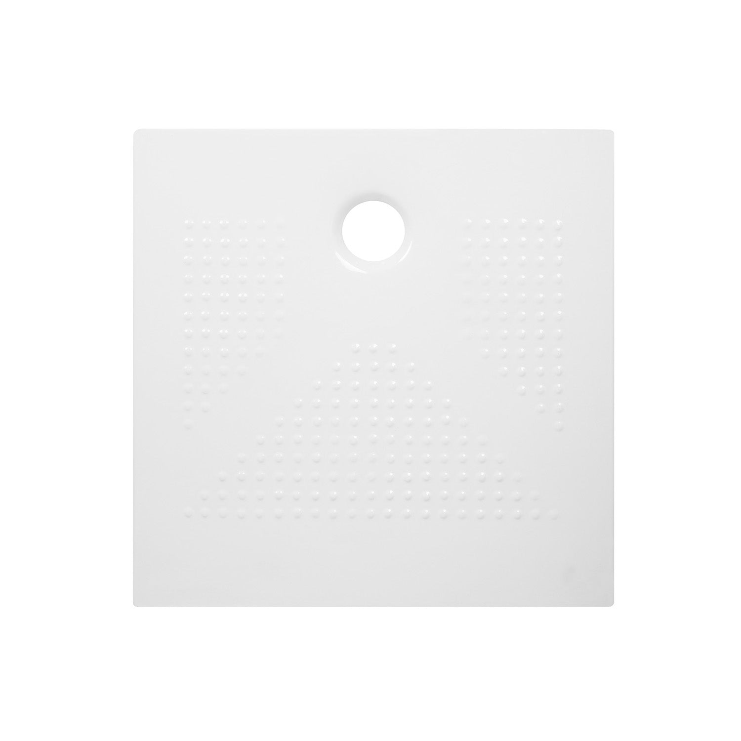 Piatto doccia quadrato cm 90x90 in ceramica bianca spessore cm 3