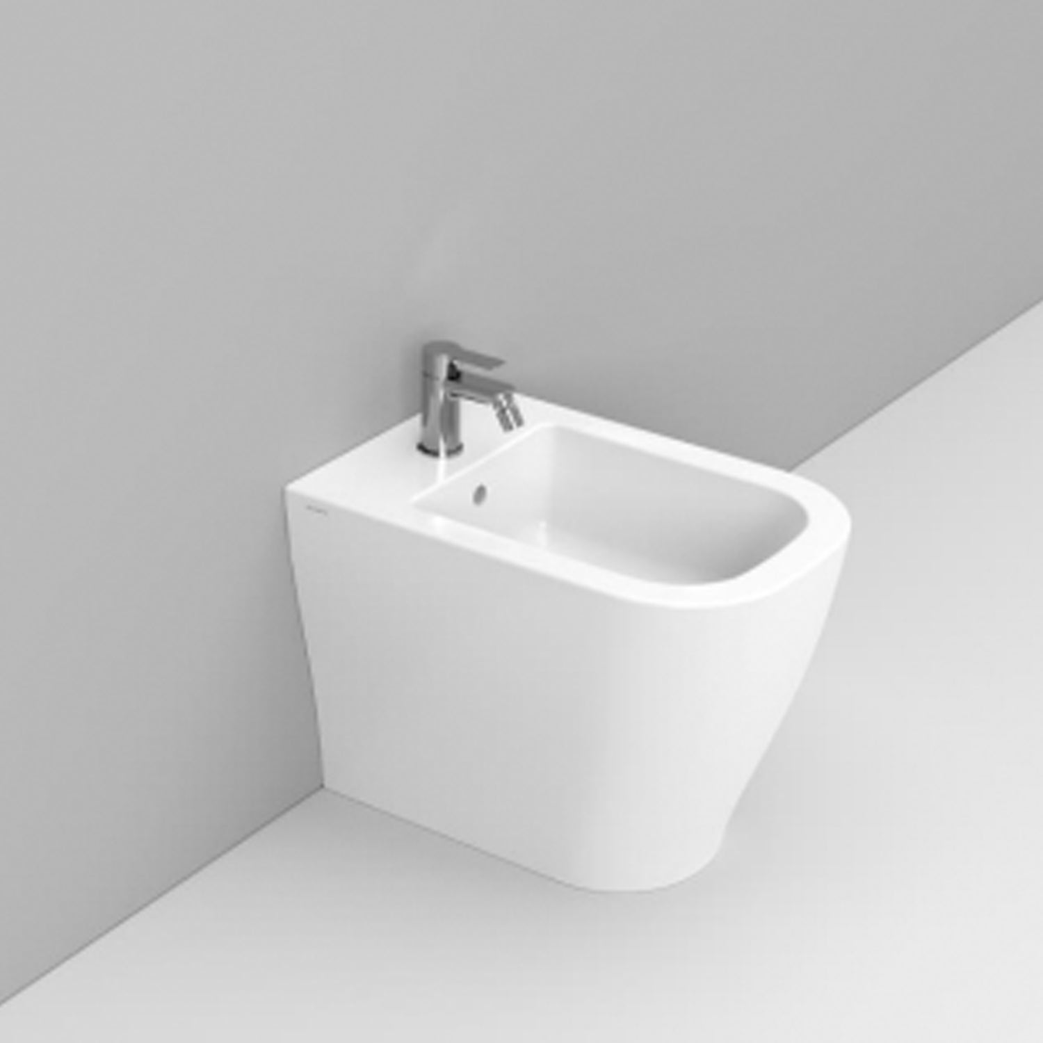  Coppia sanitari filomuro con scarico Traslato Ceramica Dolomite modello Mirto 55x36 cm con sedile Softclose