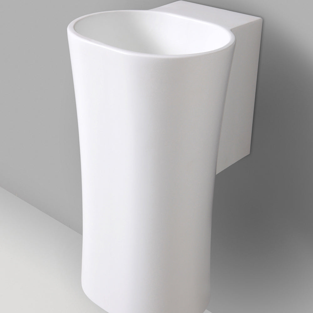  Lavabo lavamani sospeso Nativo Ceramica Azzurra senza foro rubinetto - Bianco lucido by CeramicStore | Lo specialista del tuo bagno