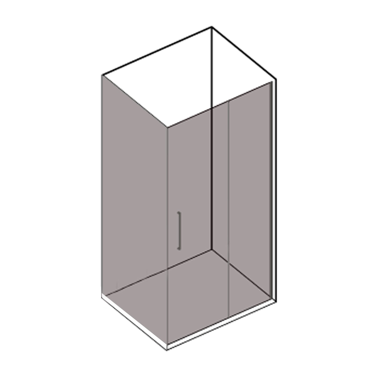  Box doccia Iconic cm 150x80 con porta scorrevole e parete fissa in Vetro anticalcare Smart Clean serigrafato 6 mm by CeramicStore | Lo specialista del tuo bagno