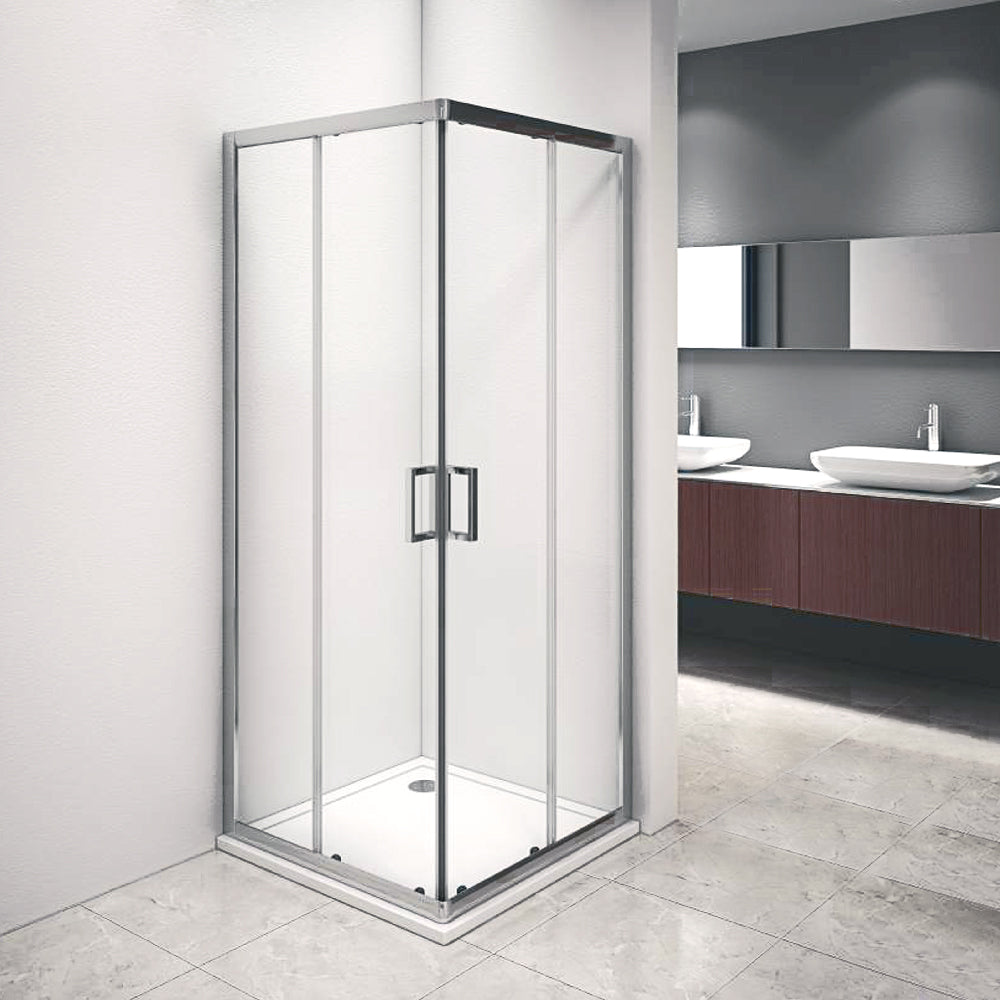 Box doccia Iconic cm 80x140 con apertura scorrevole angolare in vetro anticalcare Smart Clean trasparente 6 mm by CeramicStore | Lo specialista del tuo bagno