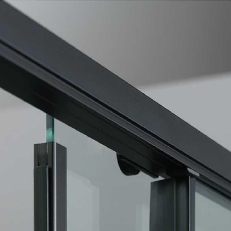  Box Doccia rettangolare 80x120 in cristallo da 6 mm e profilo minimale in alluminio colore Nero Opaco. Versione Destra by CeramicStore | Lo specialista del tuo bagno