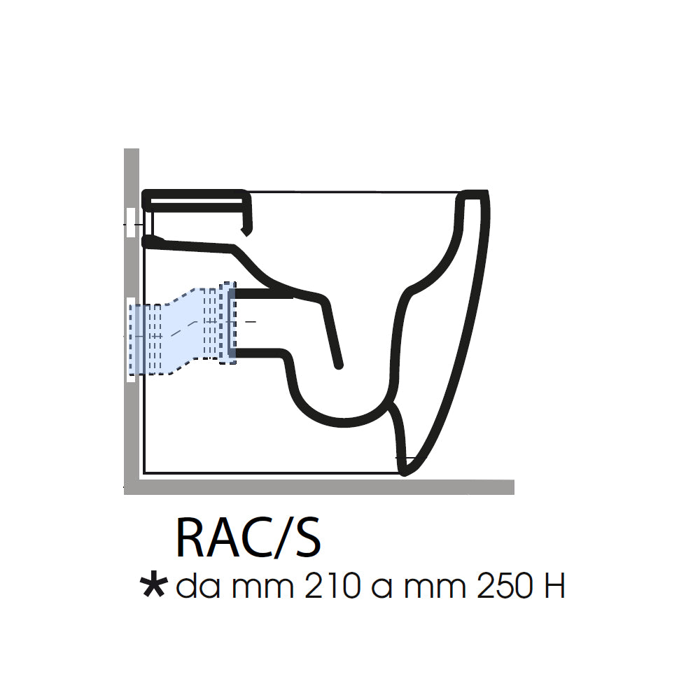  Collettore snodato per scarico a parete da H mm 210 a 310- Ceramica Azzurra by CeramicStore | Lo specialista del tuo bagno