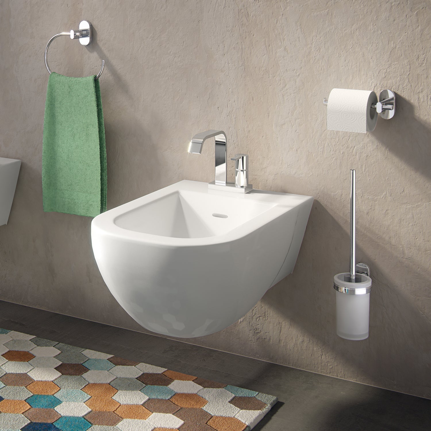  Portasalviette ad anello in Acciaio Inox Gedy serie Febo - Cromato by CeramicStore | Lo specialista del tuo bagno