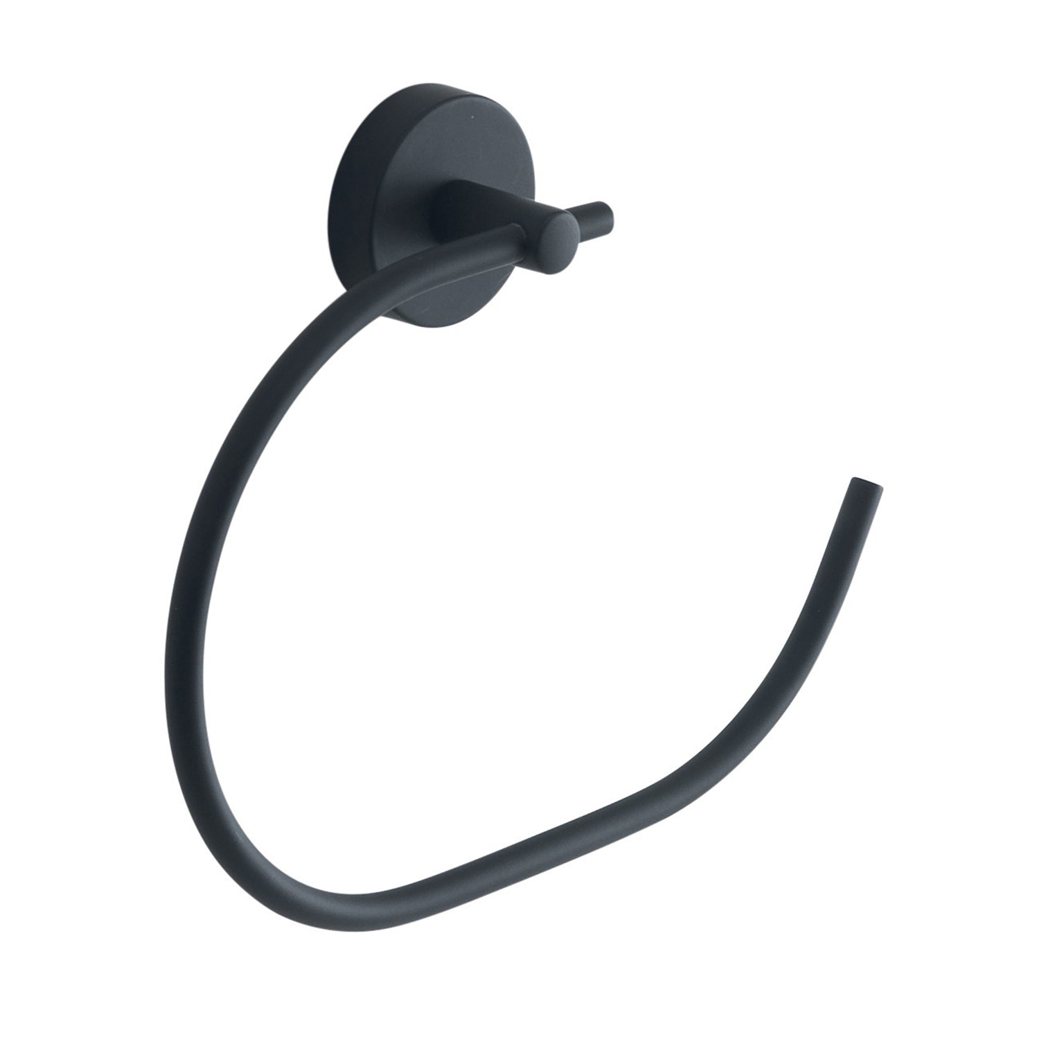 Portasalviette ad anello a muro in Acciaio Inox Eros di Gedy - Nero Matt by CeramicStore | Lo specialista del tuo bagno