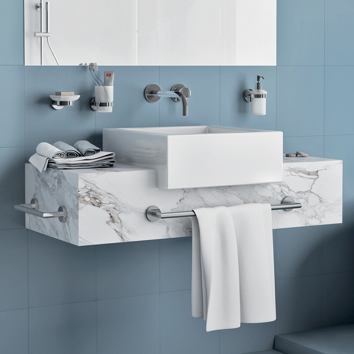  Portasalviette 60 cm in Acciaio Inox AISI 304 Gedy serie Project - Lucido by CeramicStore | Lo specialista del tuo bagno