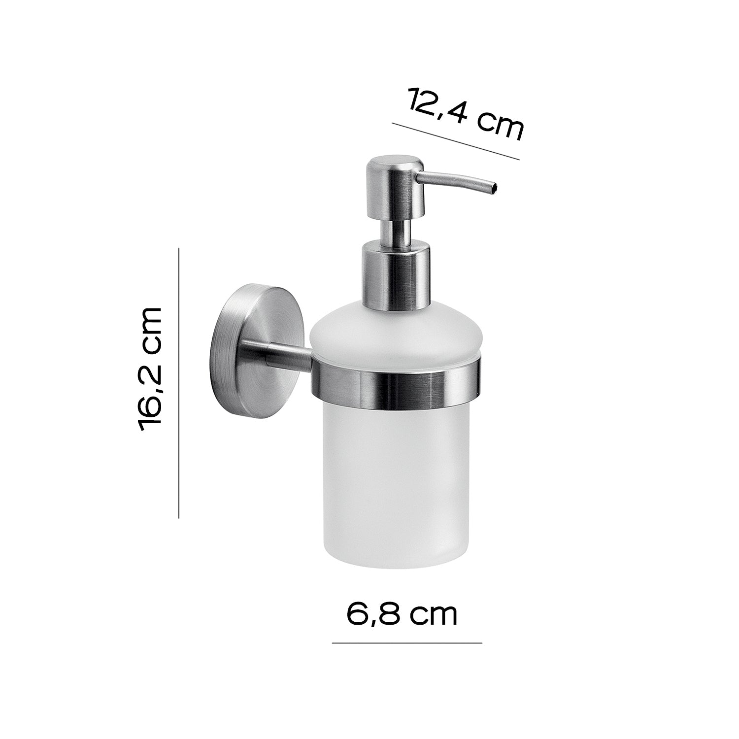  Dosasapone in Acciaio Inox AISI 304 Gedy serie Project - Spazzolato by CeramicStore | Lo specialista del tuo bagno