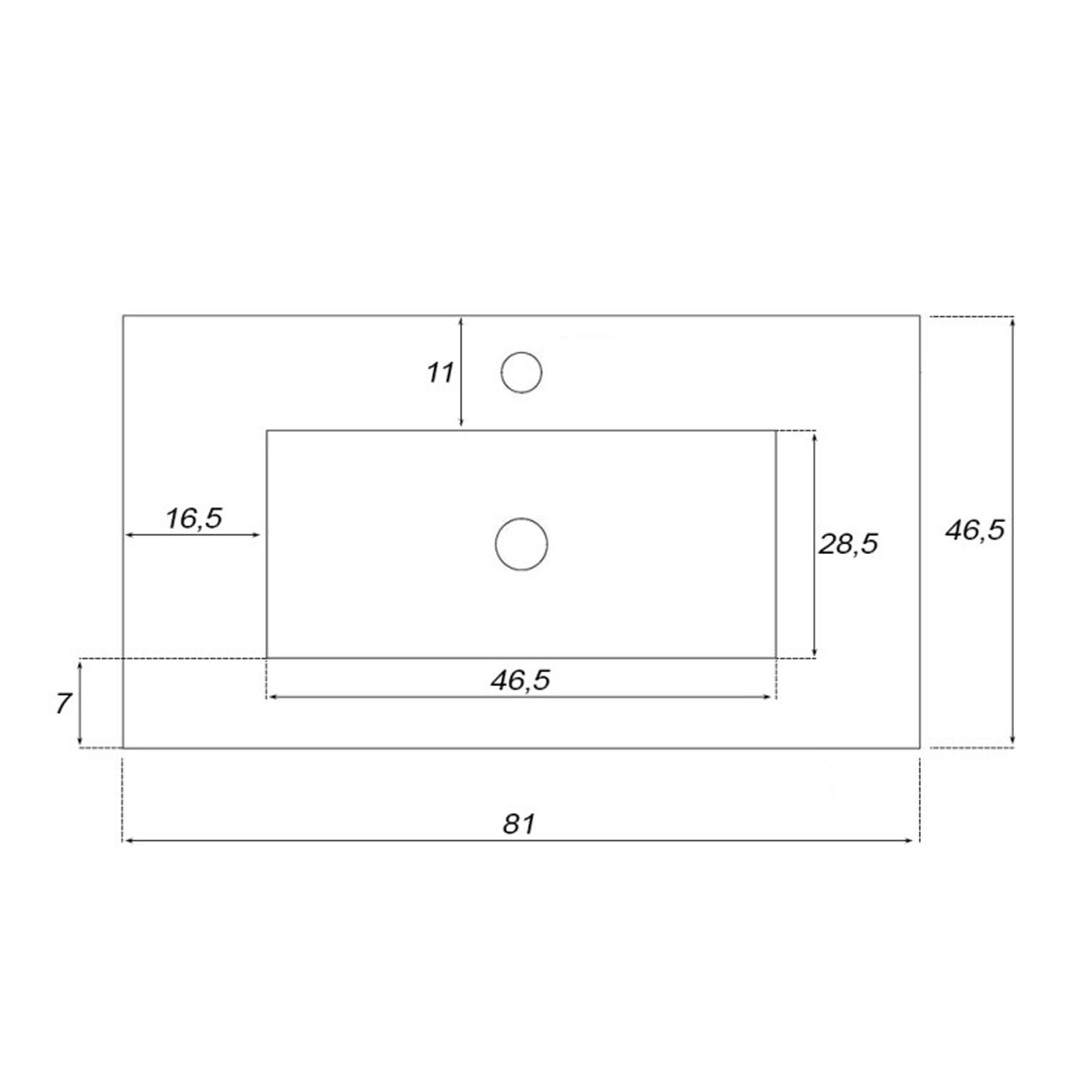 Composizione bagno sospesa Cubi&Co Star 80 cm con cassettoni - Bianco lucido 2