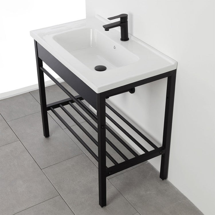 Composizione bagno Cubi&Co serie Forge 80 cm in metallo - Nero 2
