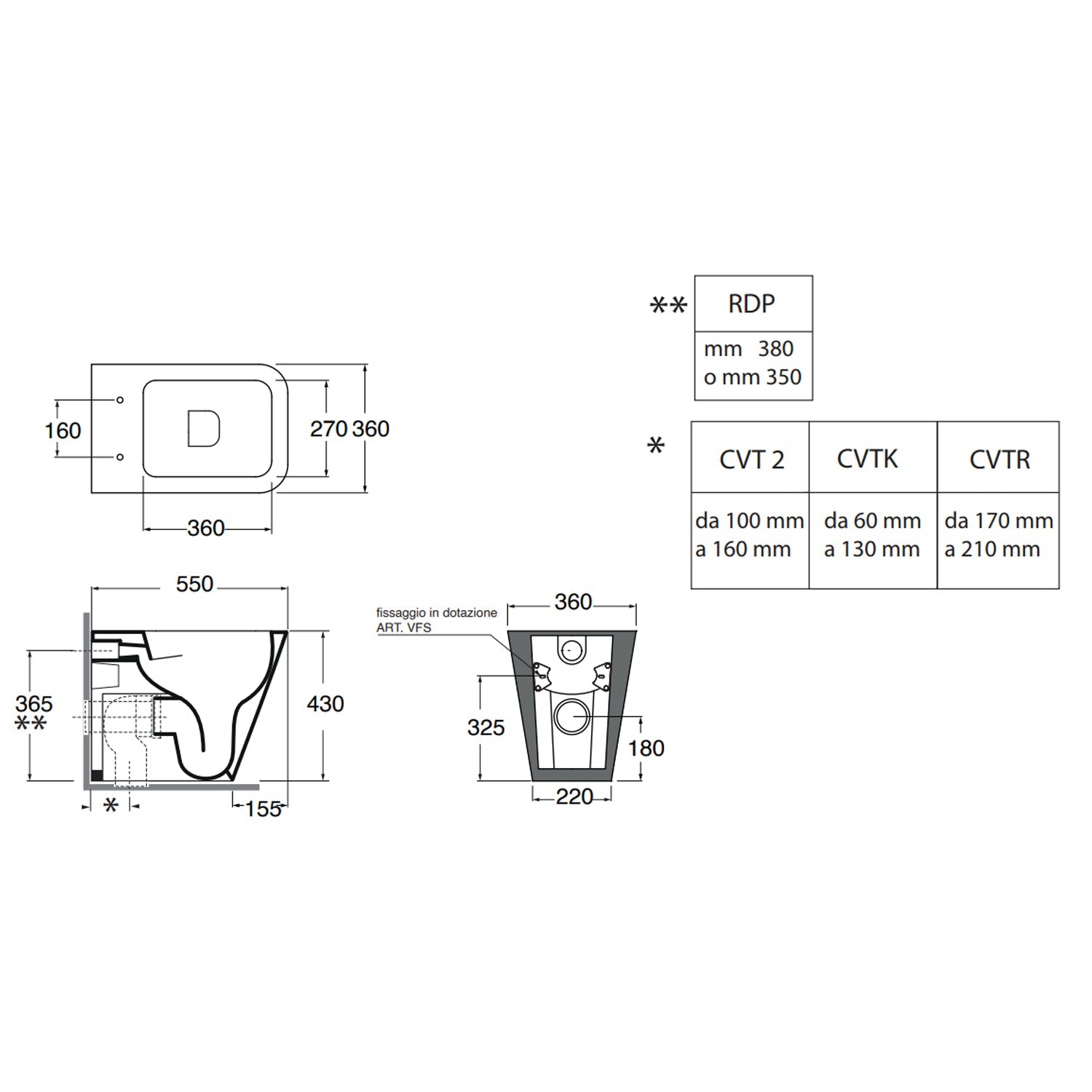  Set sanitari a terra Azzurra serie Build con vaso WC