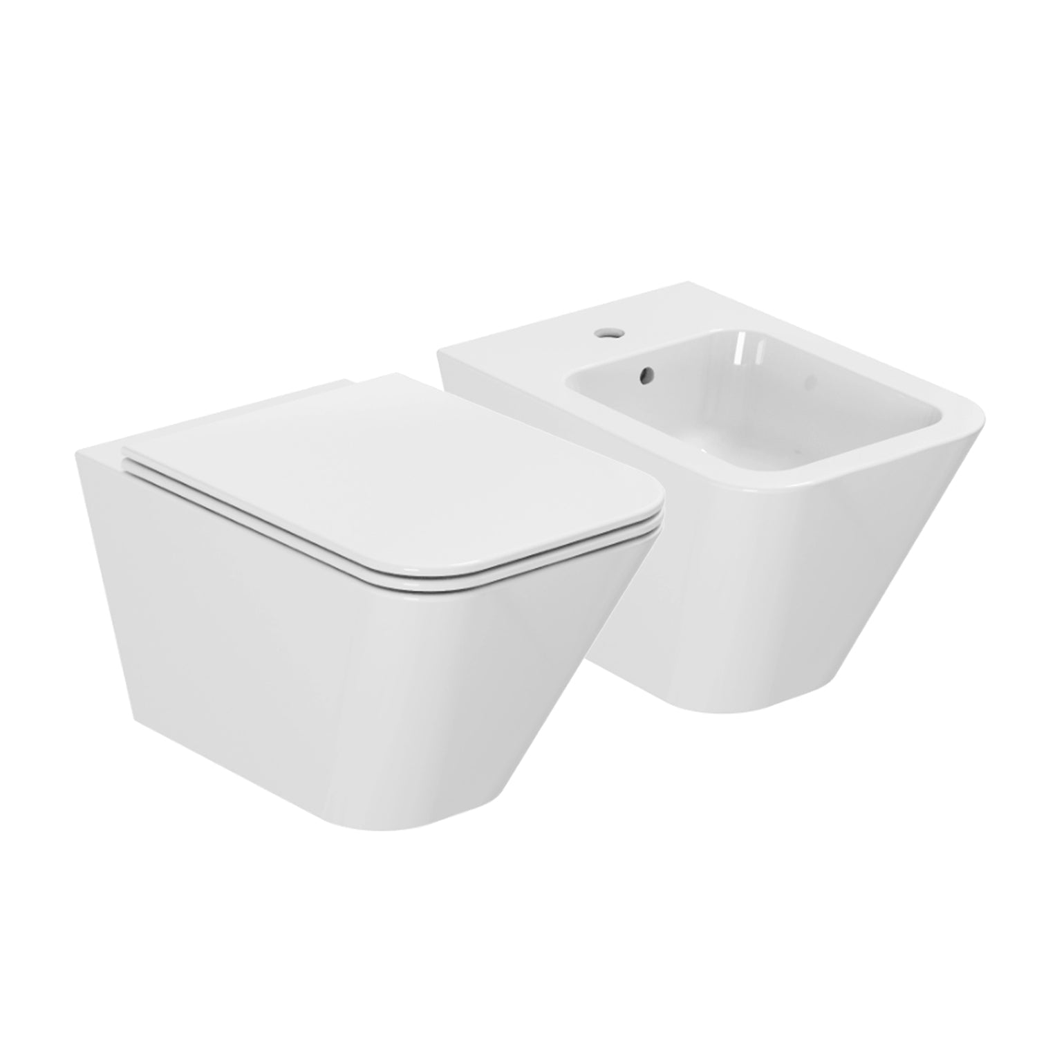  Set sanitari sospesi Azzurra serie Build con vaso WC