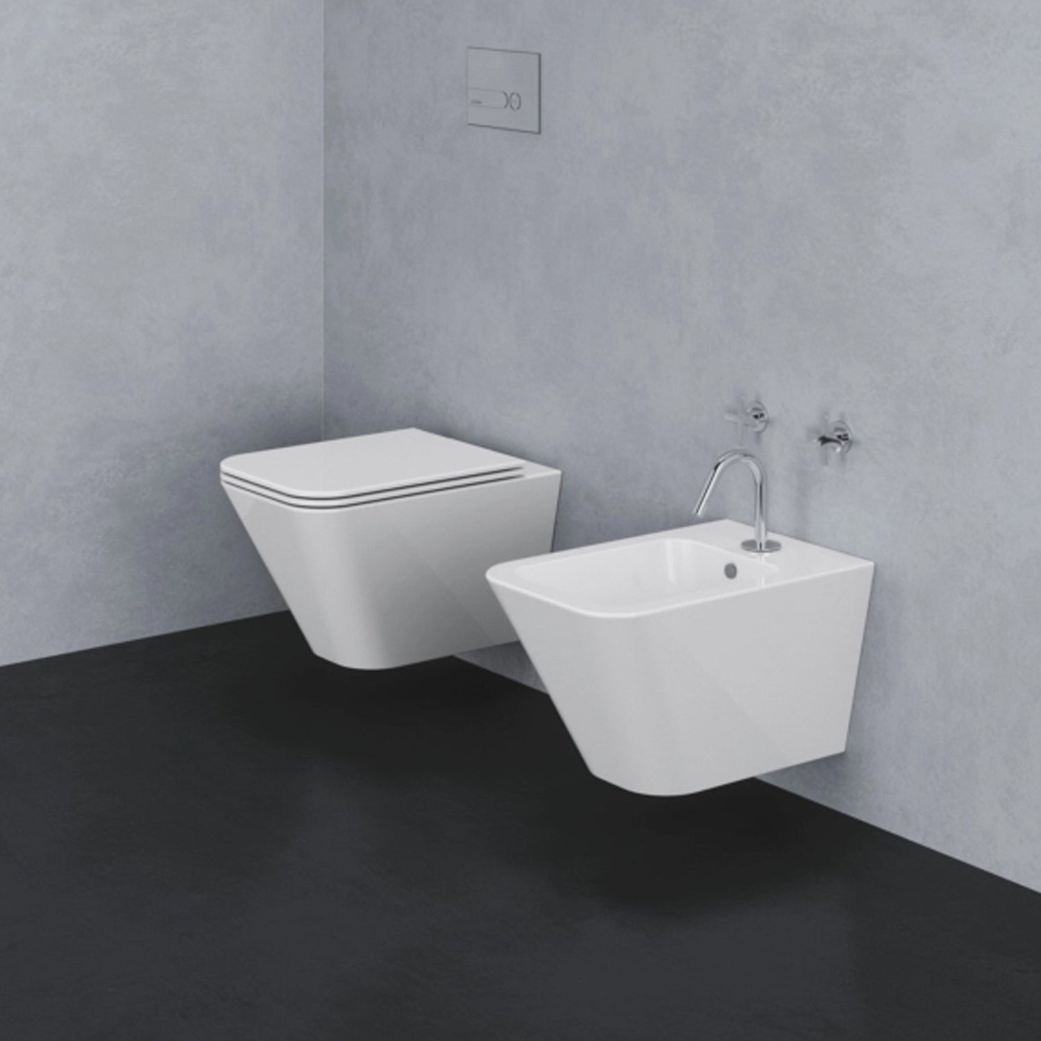 Set sanitari sospesi Azzurra serie Build con vaso WC