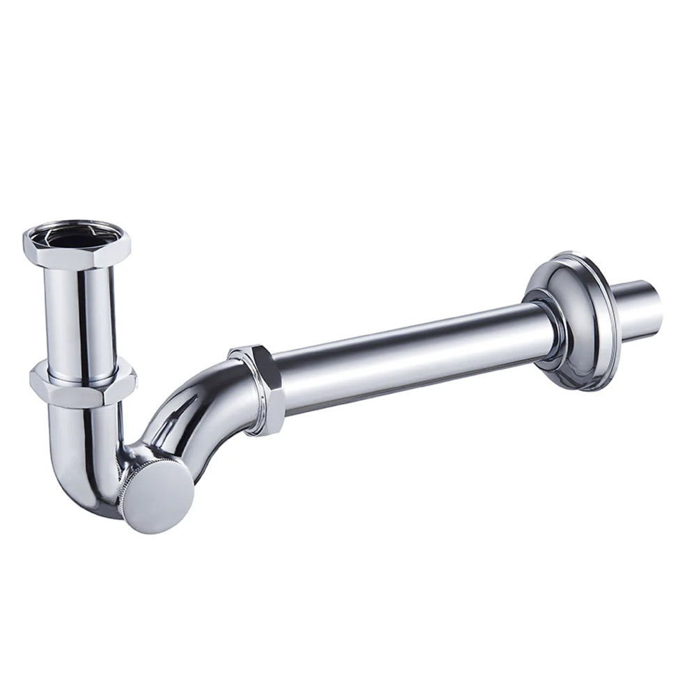 Sifone bidet ad S ispezionabile RubiFlux in ottone - Cromato